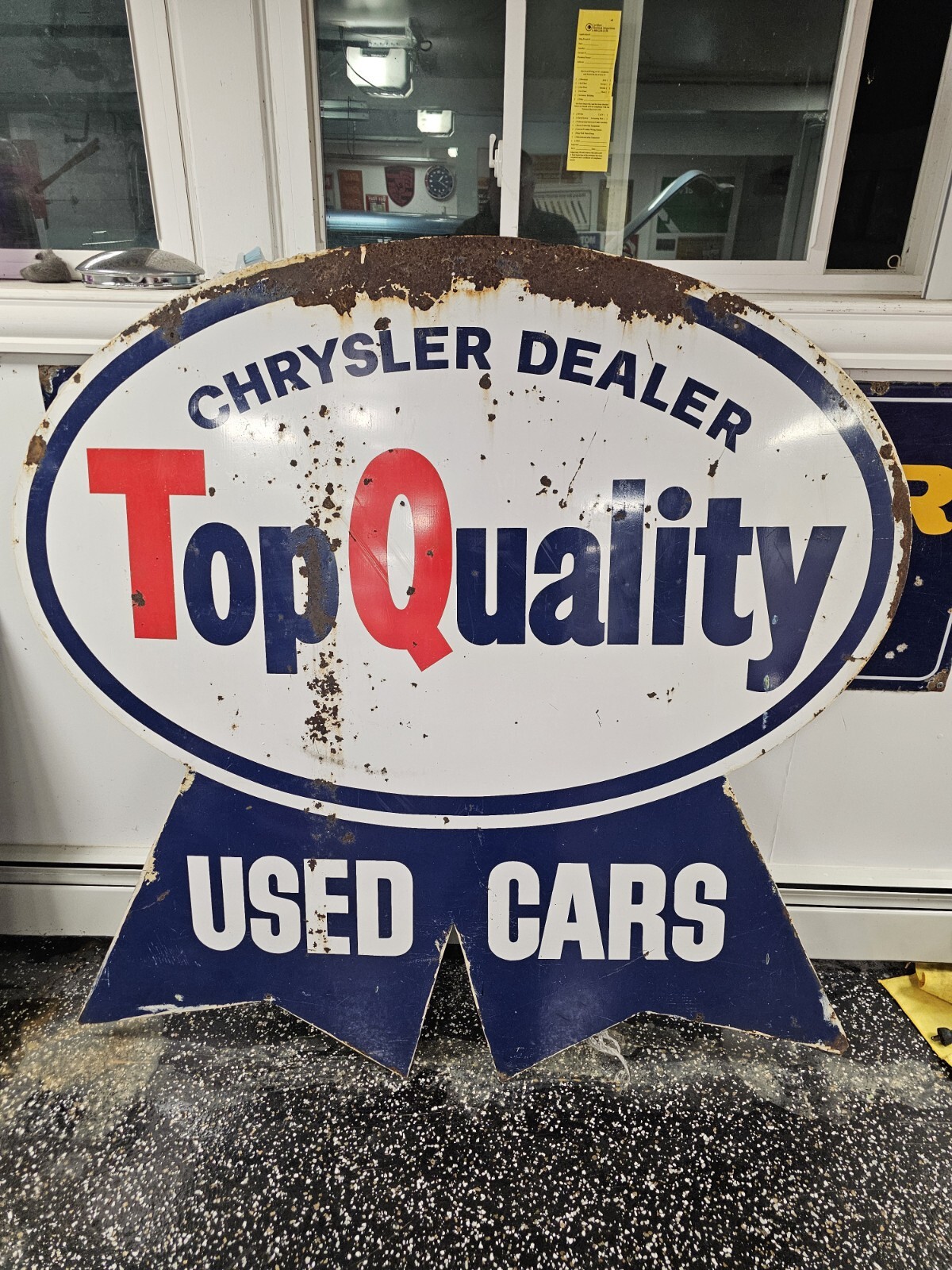 Rare 1940s Chrysler Porcelain Sign 5×6 Foot