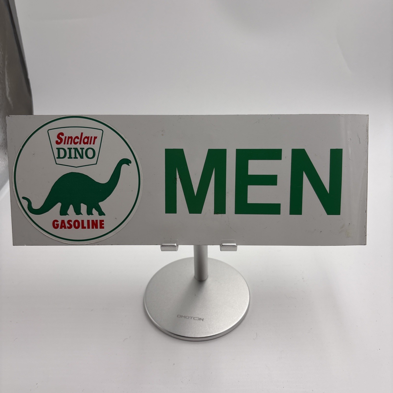 Vintage Sinclair Dino Gasoline Station Metal Men Bathroom Sign
