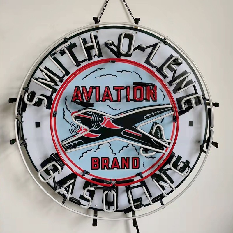 US STOCK Smith-O-Lene Gasoline Neon Sign Gas Station Garage Club Decor 24″x24″