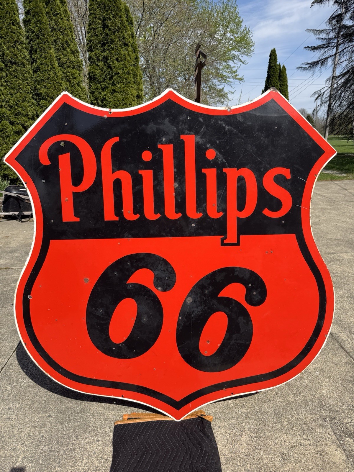 Phillips 66 Vintage Porcelain Gasoline Sign Dealership, Gas Station, Motor Oil