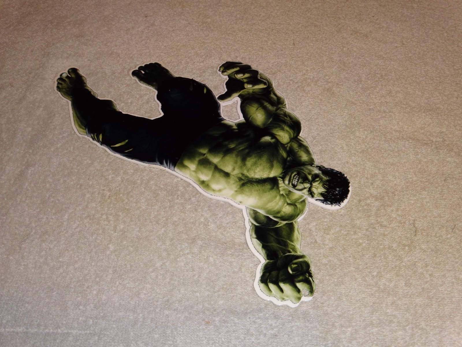 VINTAGE THE INCREDIBLE HULK BRUCE BANNER 13″ ENAMEL METAL MARVEL COMIC HERO SIGN