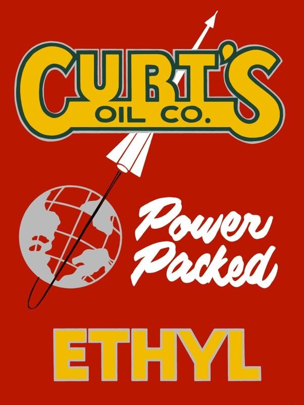 Curt’s Oil Co. Ethyl Gasoline NEW Metal Sign: Lg. Size 12×16 – Free Shipping