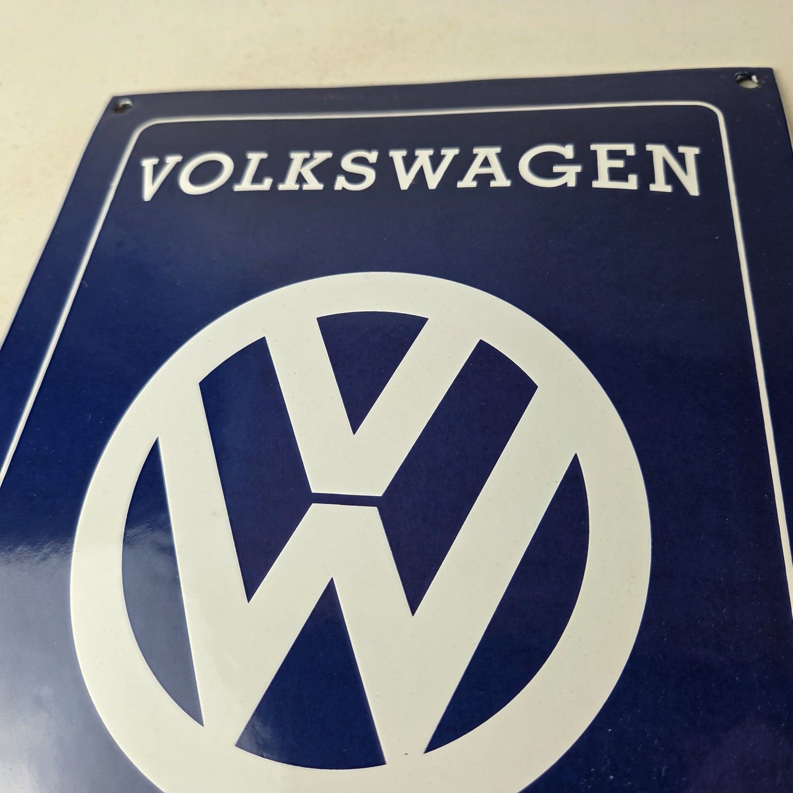 Vintage Volkswagen Sign – Service & Sales Automobile Gas Pump Porcelain Sign
