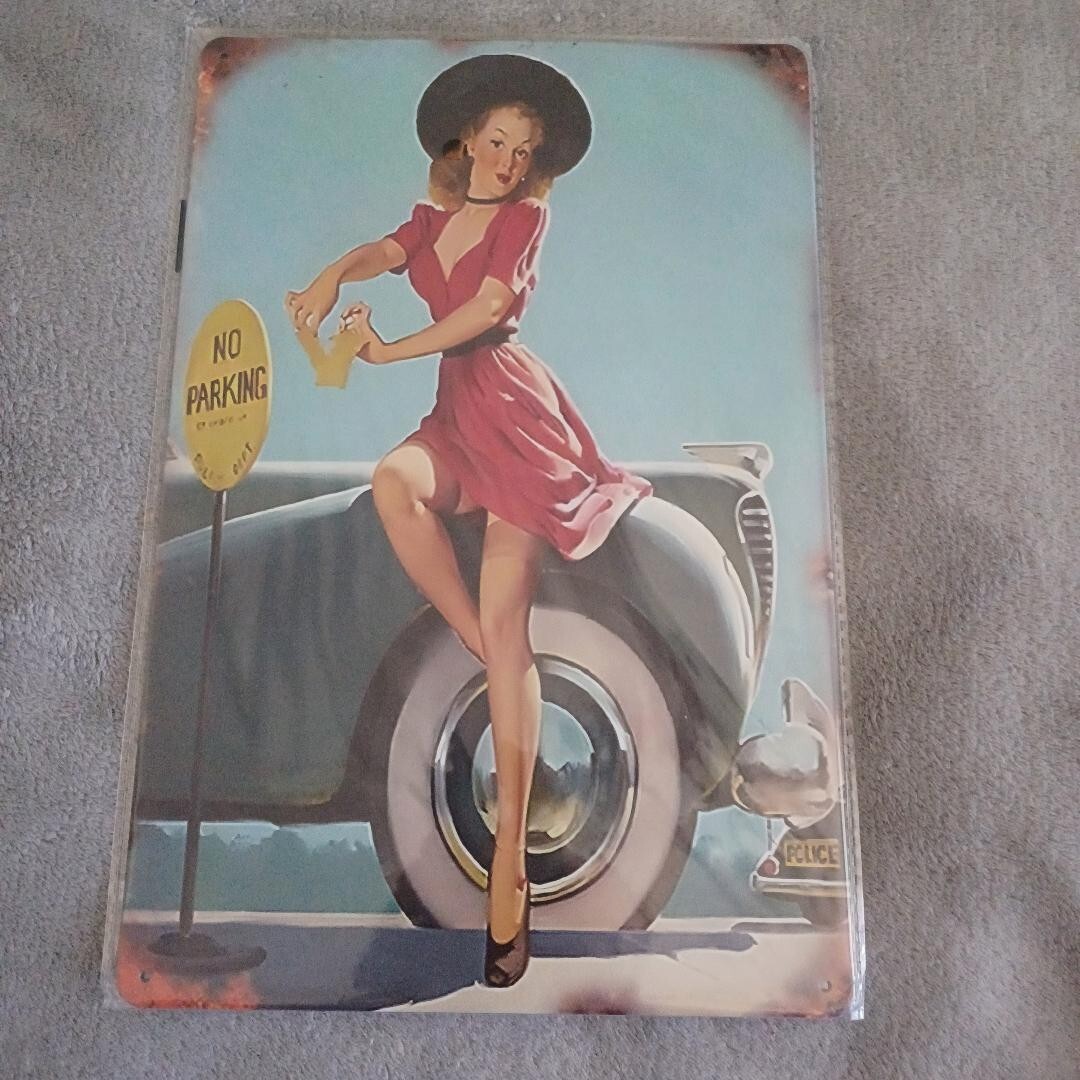8″ X 12″ Metal Sign Man Cave Garage Bar Oil Gas Wall Art No Parking Pinup