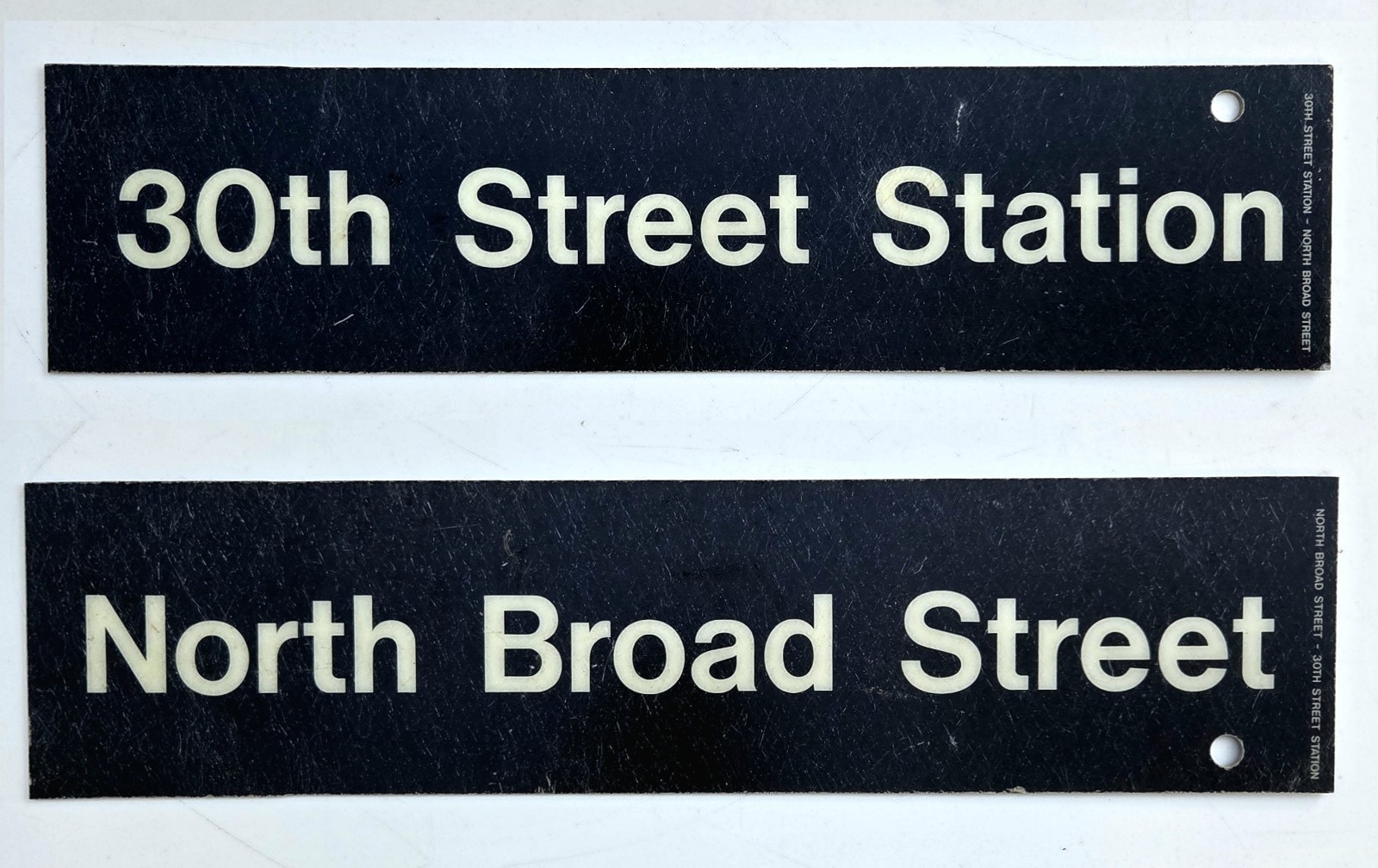 Vtg Septa Sign 30th St Station North Broad Street Double Sided Railroad Subway