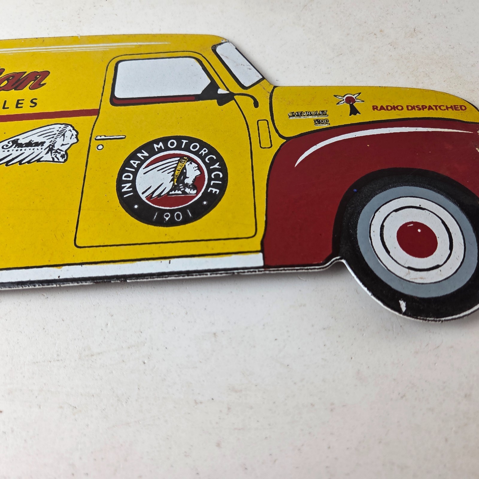 Vintage Indian Motorcycles Sign – Gas Motor Oil Truck Pump Porcelain Sign