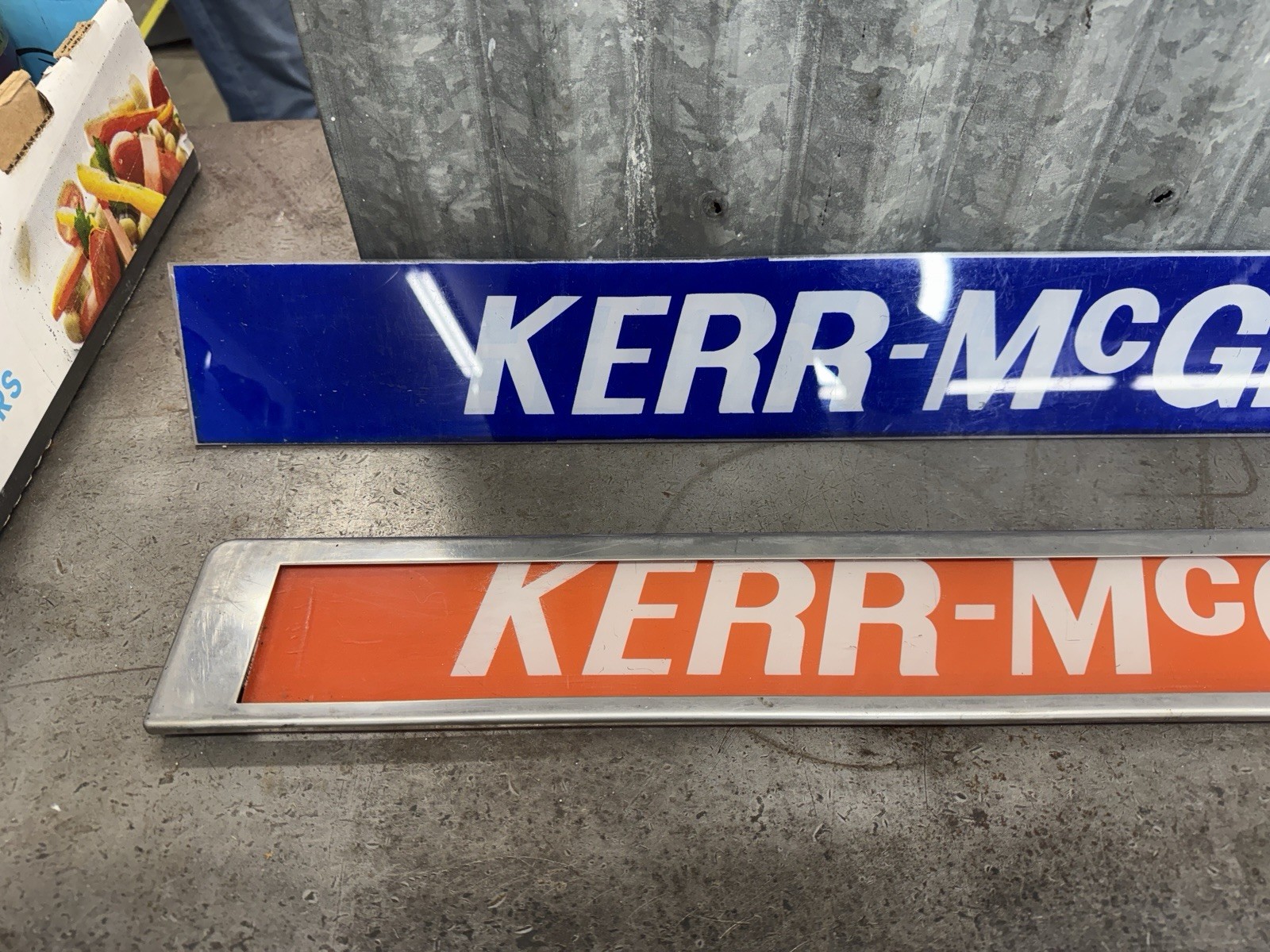 Kerr McGee Gas Pump Ad Panel Plastic Glass Oil Sign