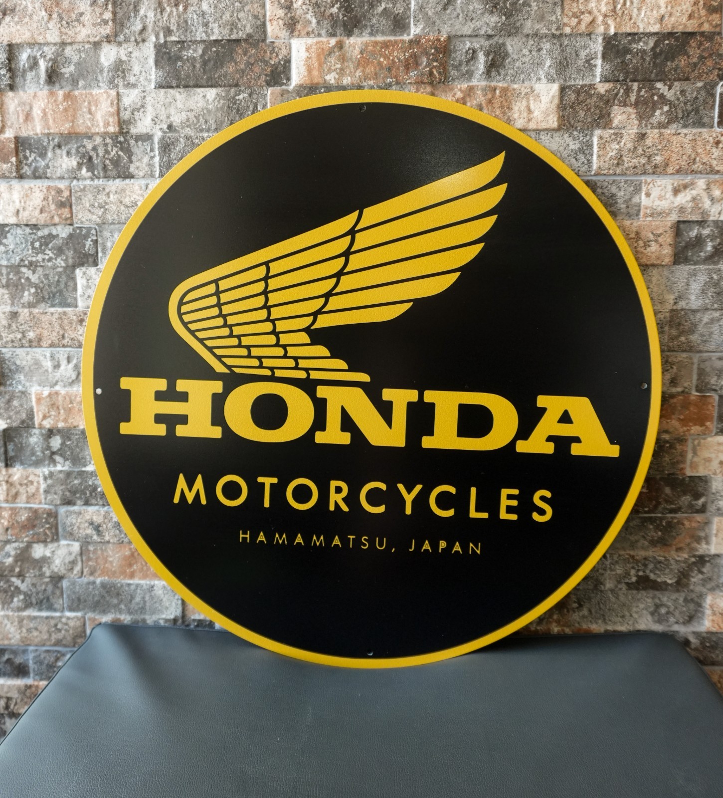 HONDA MOTORCYCLES – Wing Logo Heavy Metal Sign (XL – 19.7” / 50 cm)