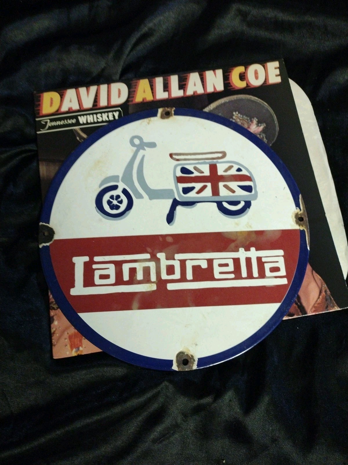Vintage Lambretta Sign – Scooter Gas Bike Service Porcelain Advertising Sign