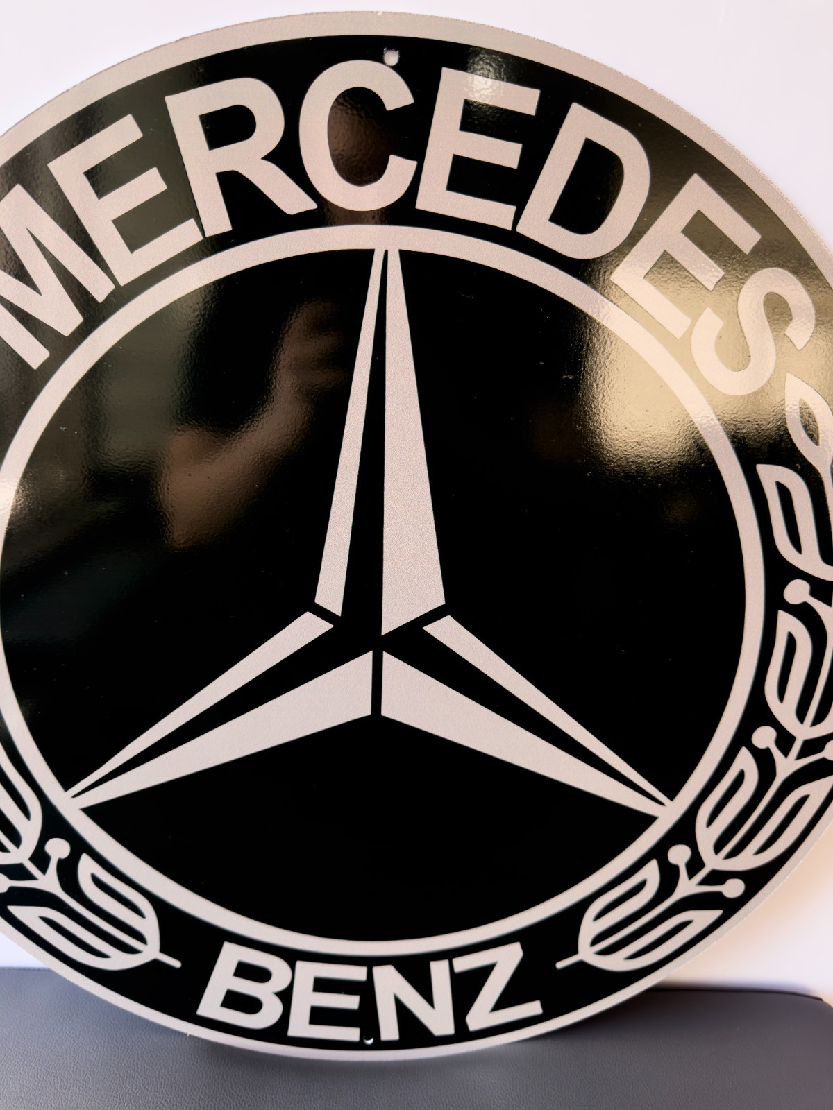 Mercedes-Benz Heritage Logo Heavy Metal Sign XL- 50 cm (19.7 inches)