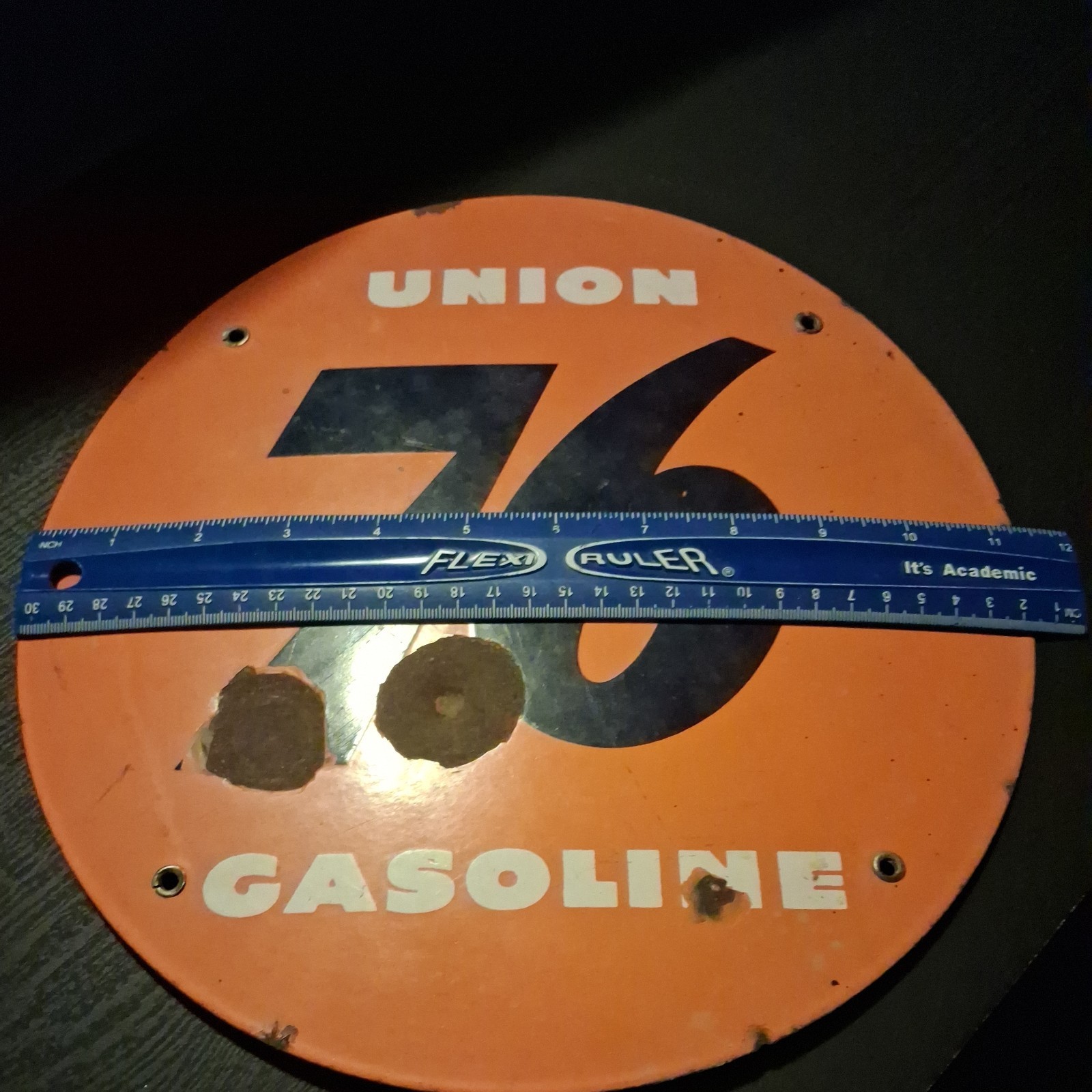 VINTAGE UNION 76 GASOLINE Metal SIGN GAS STATION PUMP PLATE MOTOR OIL AUTO