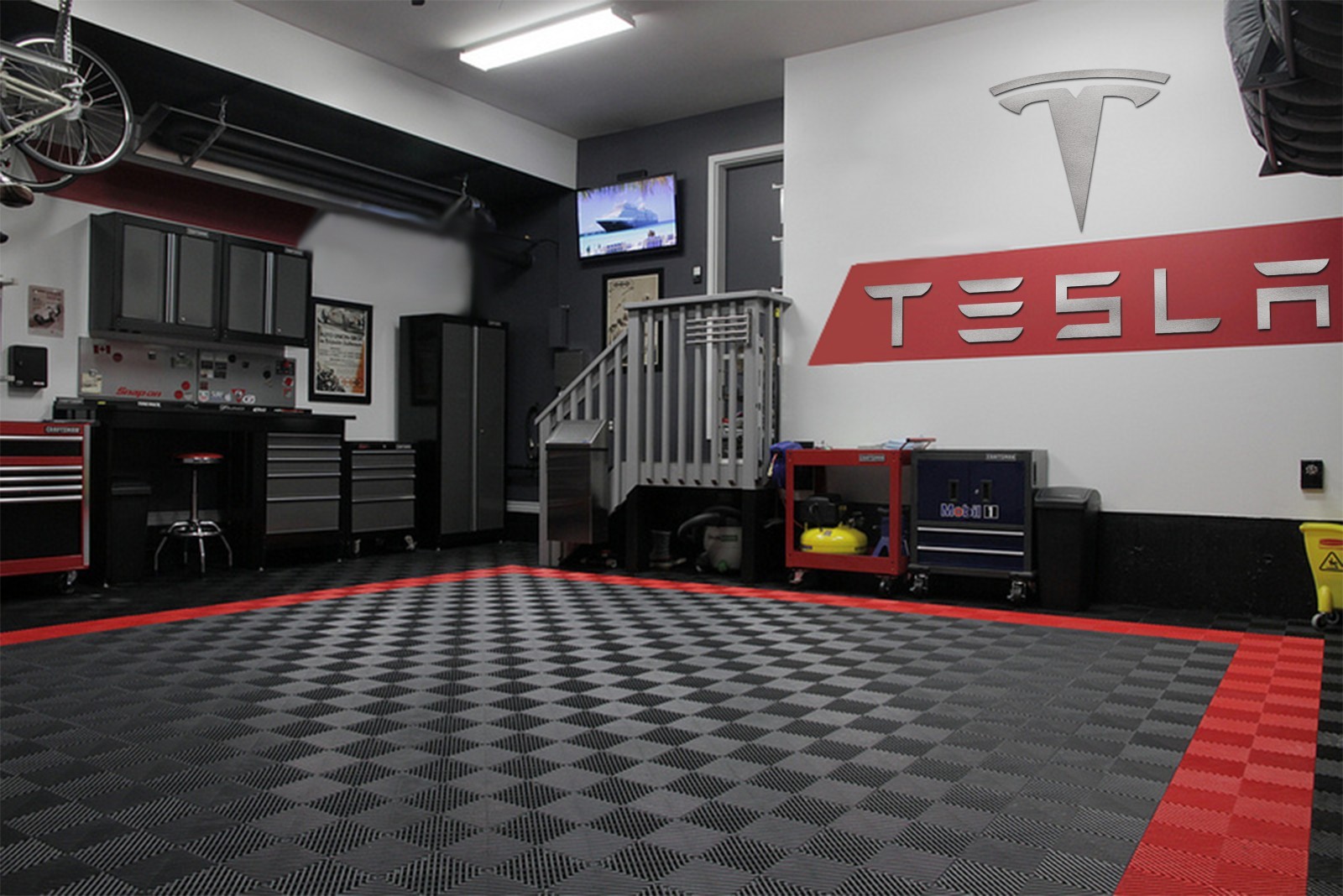 Tesla Letters and Logo Sign 9′ wide 4 1/2′ tall Brushed Silver