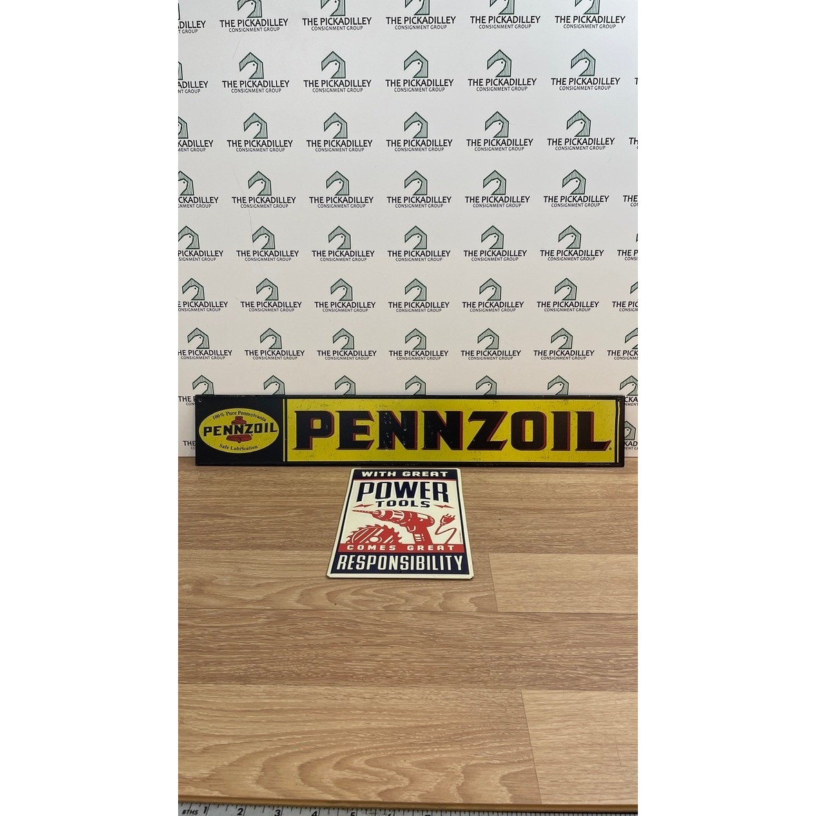 Pennzoil Motor Oil & Power Tools Tin Signs Set Open Road Brands Garage Decor
