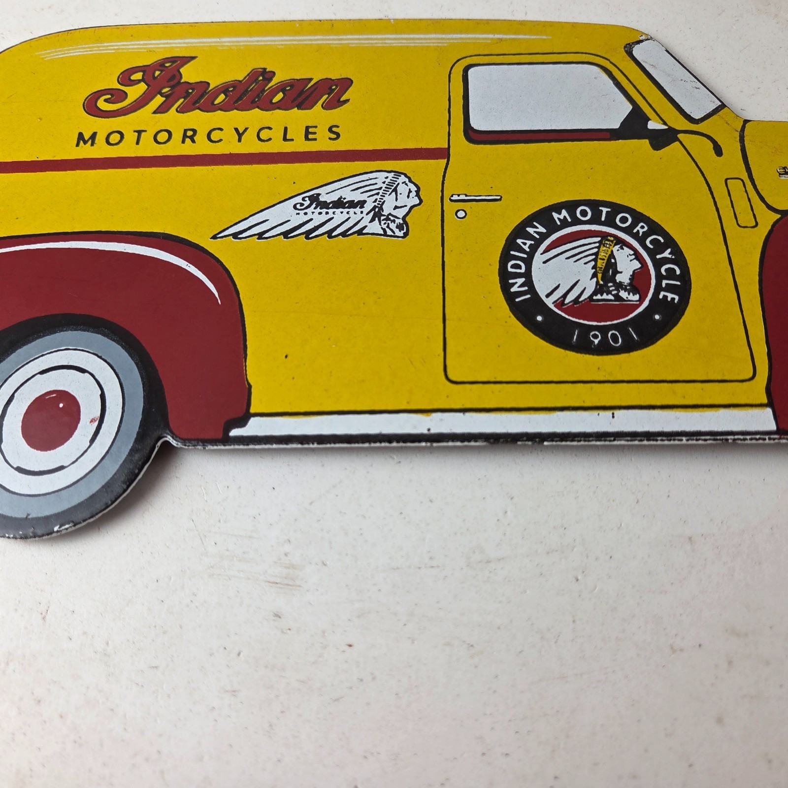 Vintage Indian Motorcycles Sign – Gas Motor Oil Truck Pump Porcelain Sign