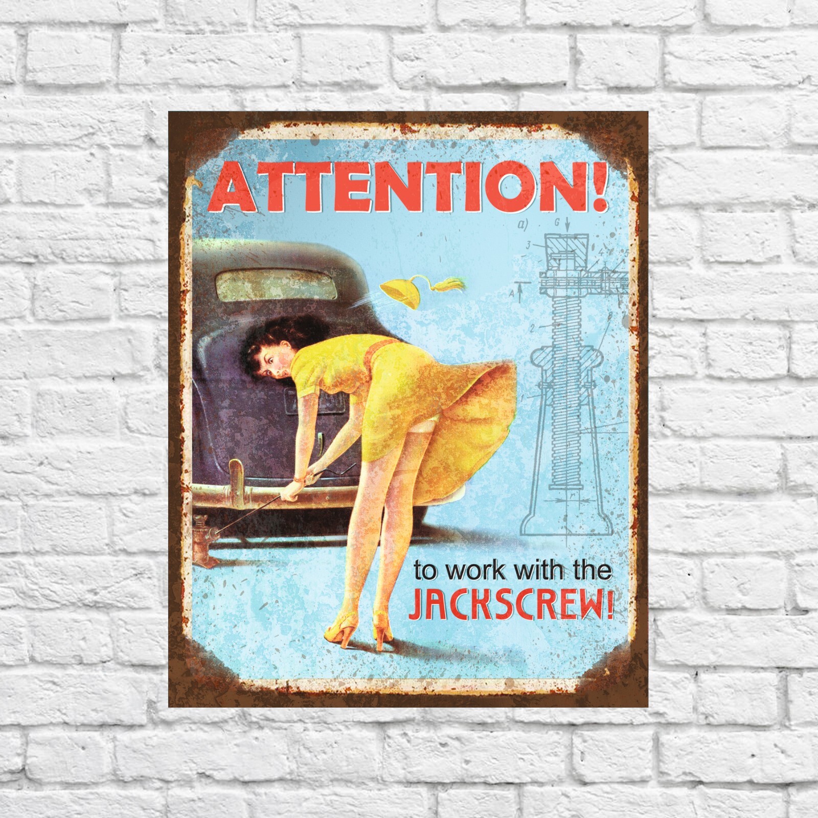 Garage tin sign Full service garage parts & service vintage car sign