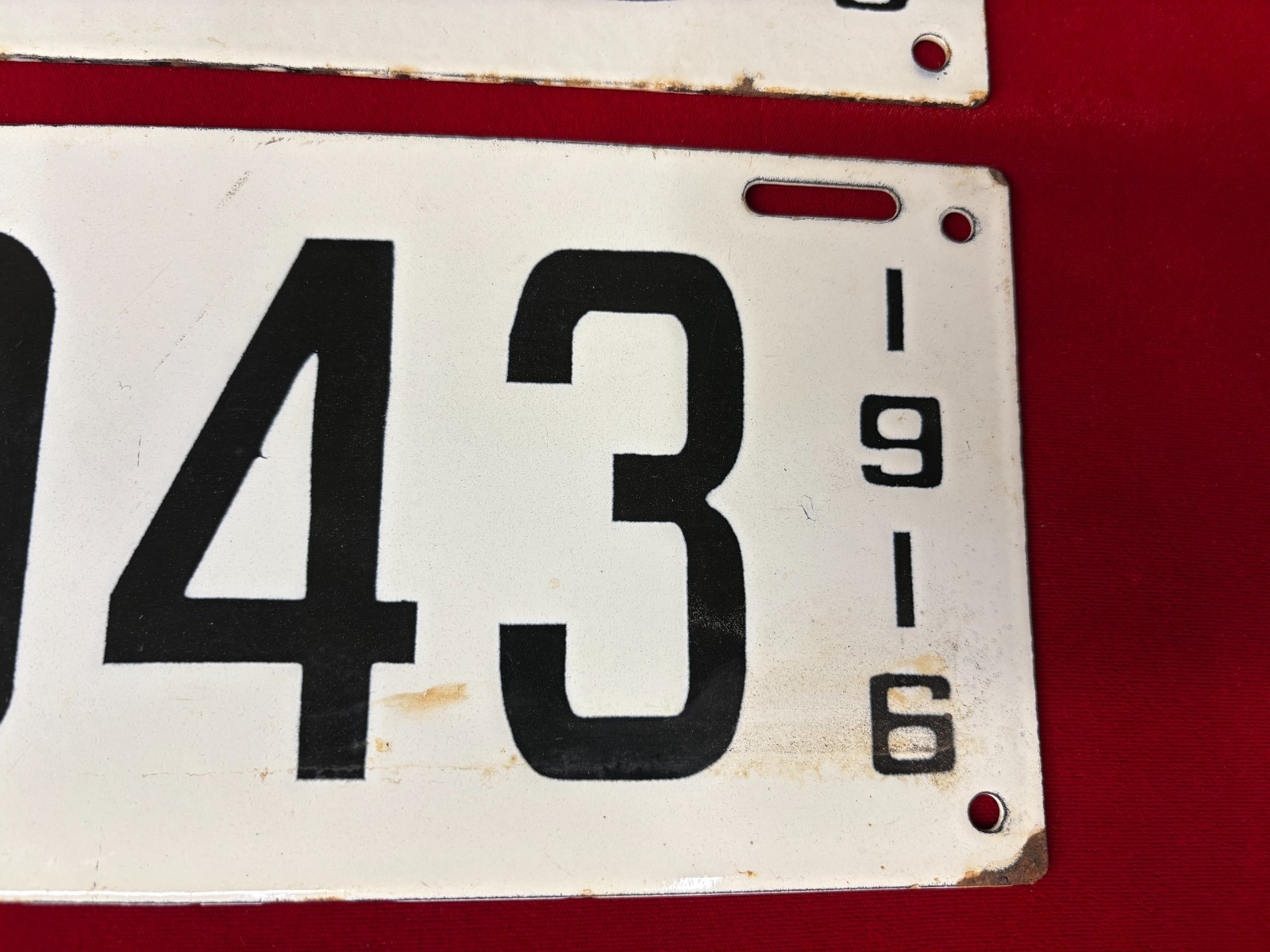 “1916 Connecticut” Porcelain License Plates (Matching Set of 2) **READ LISTING**