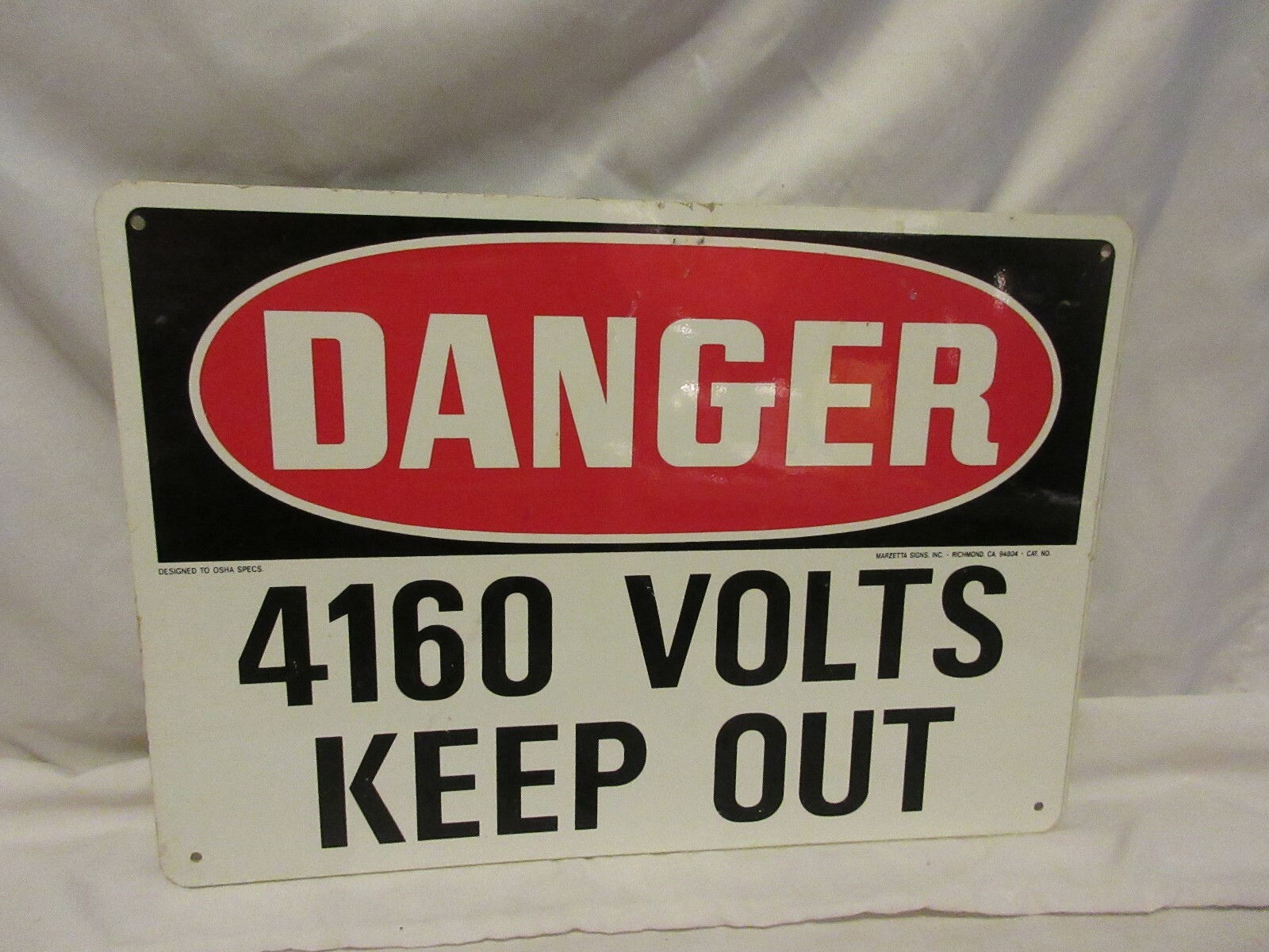 Danger 4160 Volts Keep Out Plastic Sign