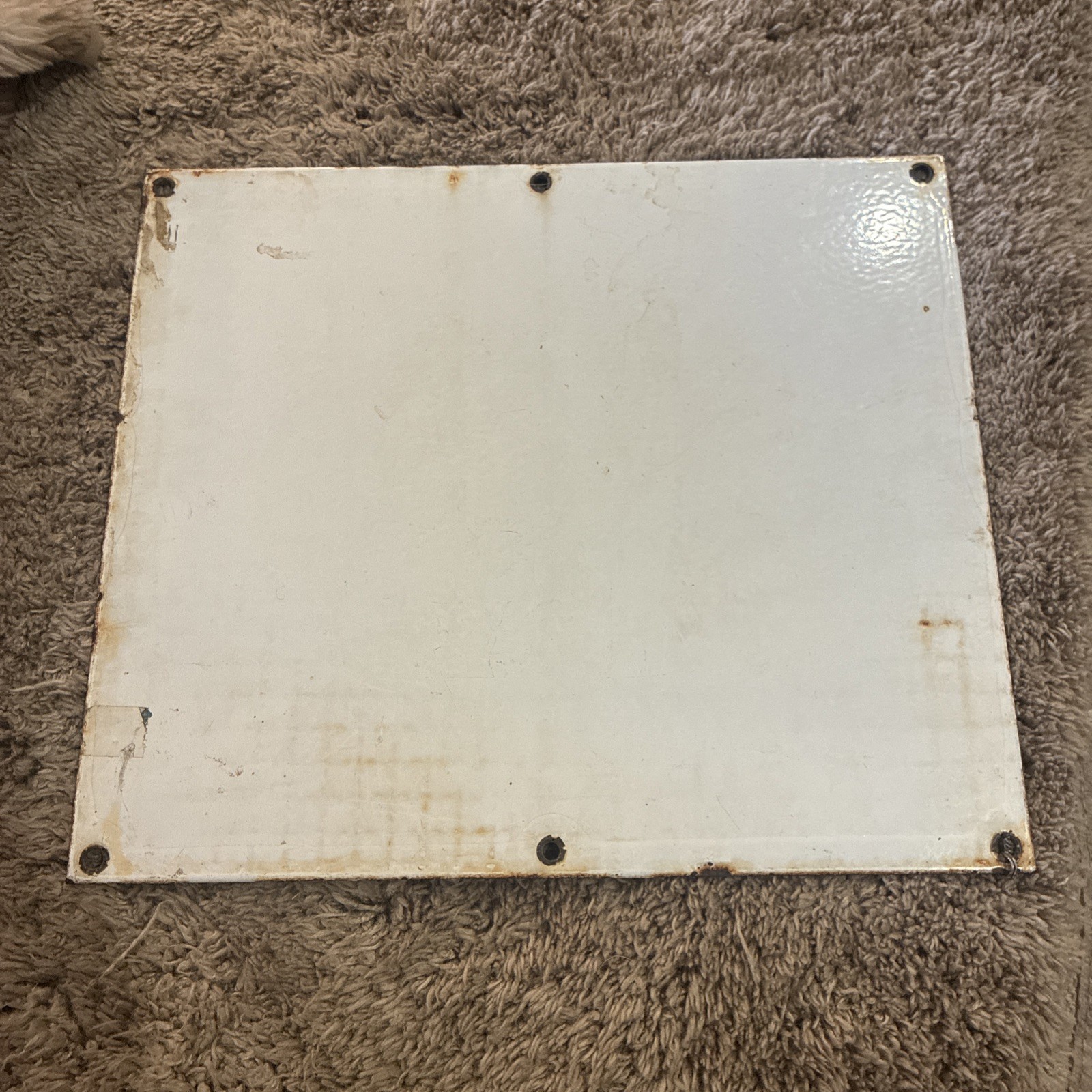 Original Gas & Oil Porcelain Sign Texaco Warning Automatic Control Sign