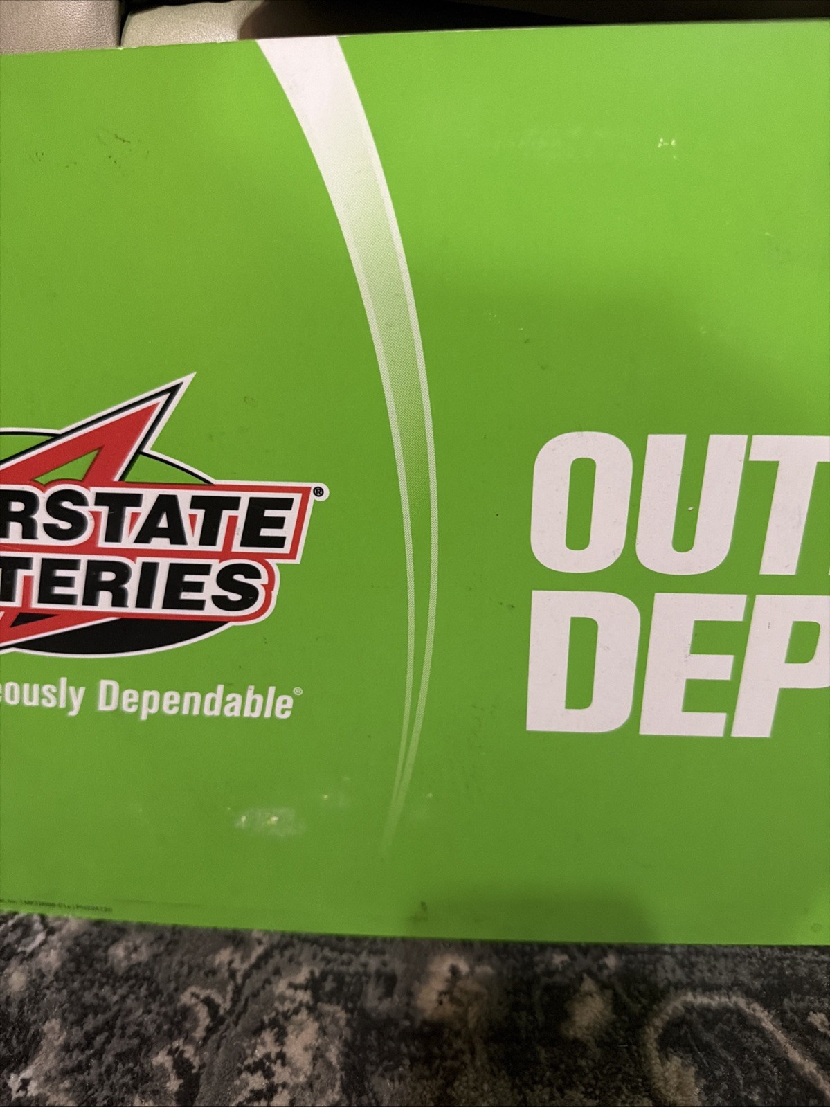 Interstate Battery Gas Oil Advertising Sign