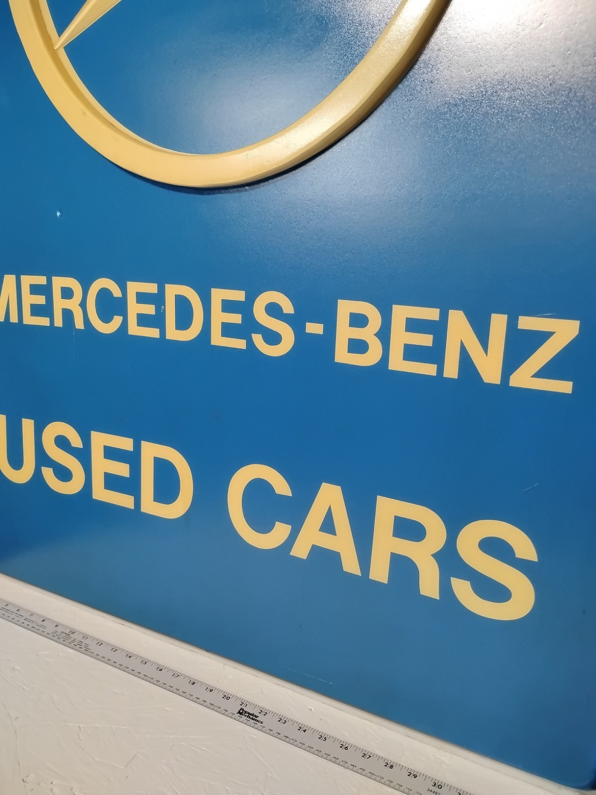 Mercedes Benz Dealership Sign Panel 3’x4′ -Vintage -Rare “Used Cars” Version -#1