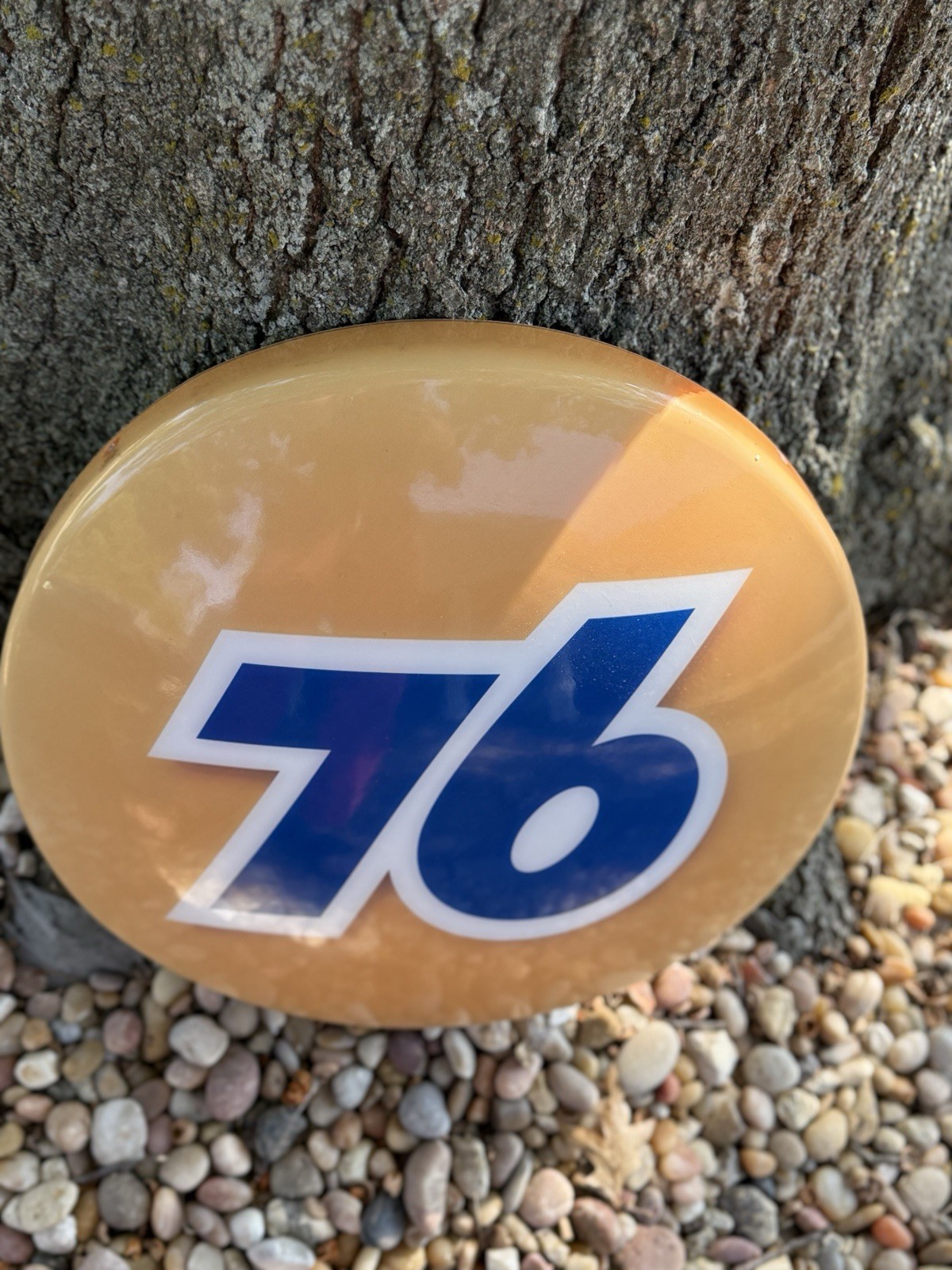 Original Union 76 Button Sign Plastic 17″ Gas Station, Oil, Garage Advertising