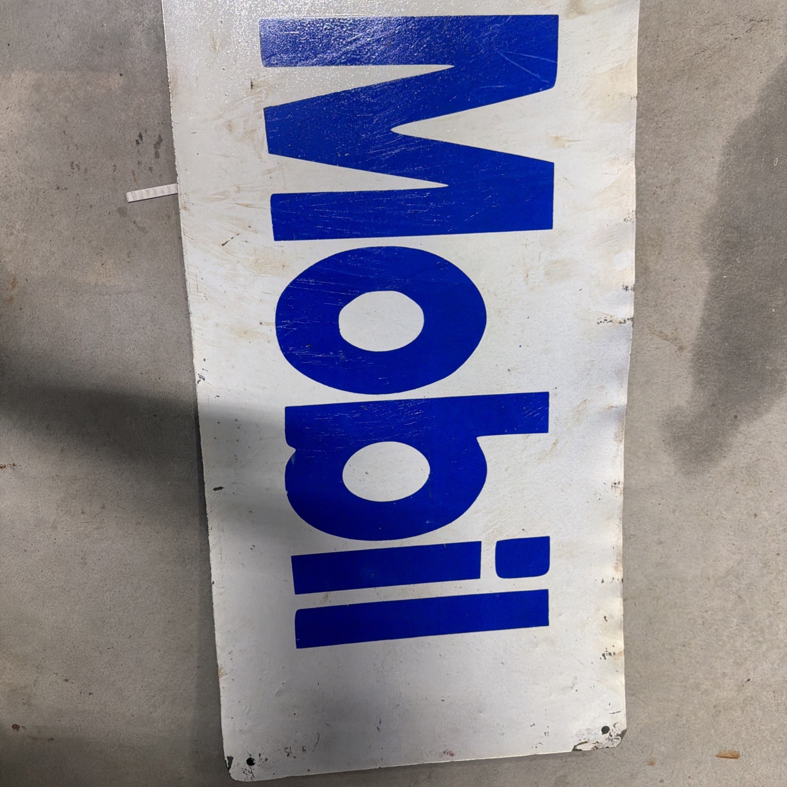 MOBIL Pegasus Painted Metal Sign 32″ x 11″ GAS OIL