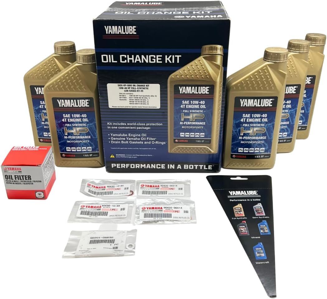 Yamaha Wolverine RMAX 2 RMAX 4 10W40 Yamalube Full Synthetic Oil Change Kit