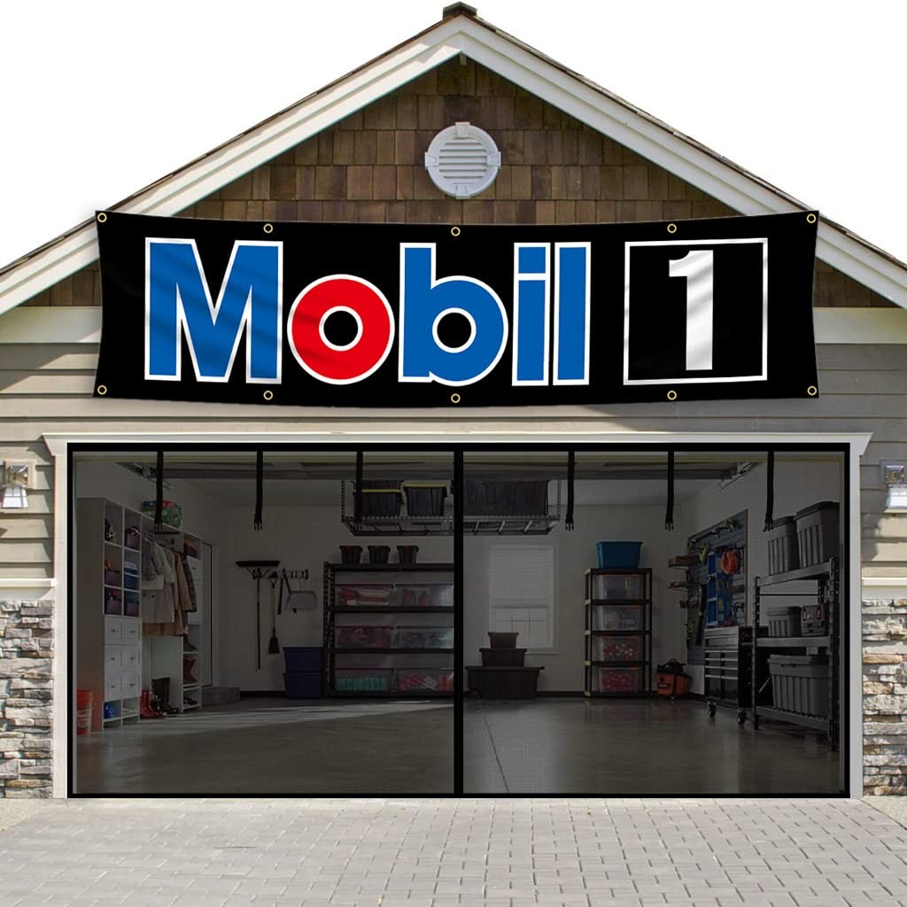 2x8ft Mobil 1 Oil Racing Garage Room Decor Car Flag Banner Sign