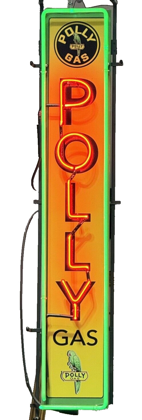 Polly Parrot Oil Gas Station Mechanic Advertising Neon Wall or Table Sign 3’H
