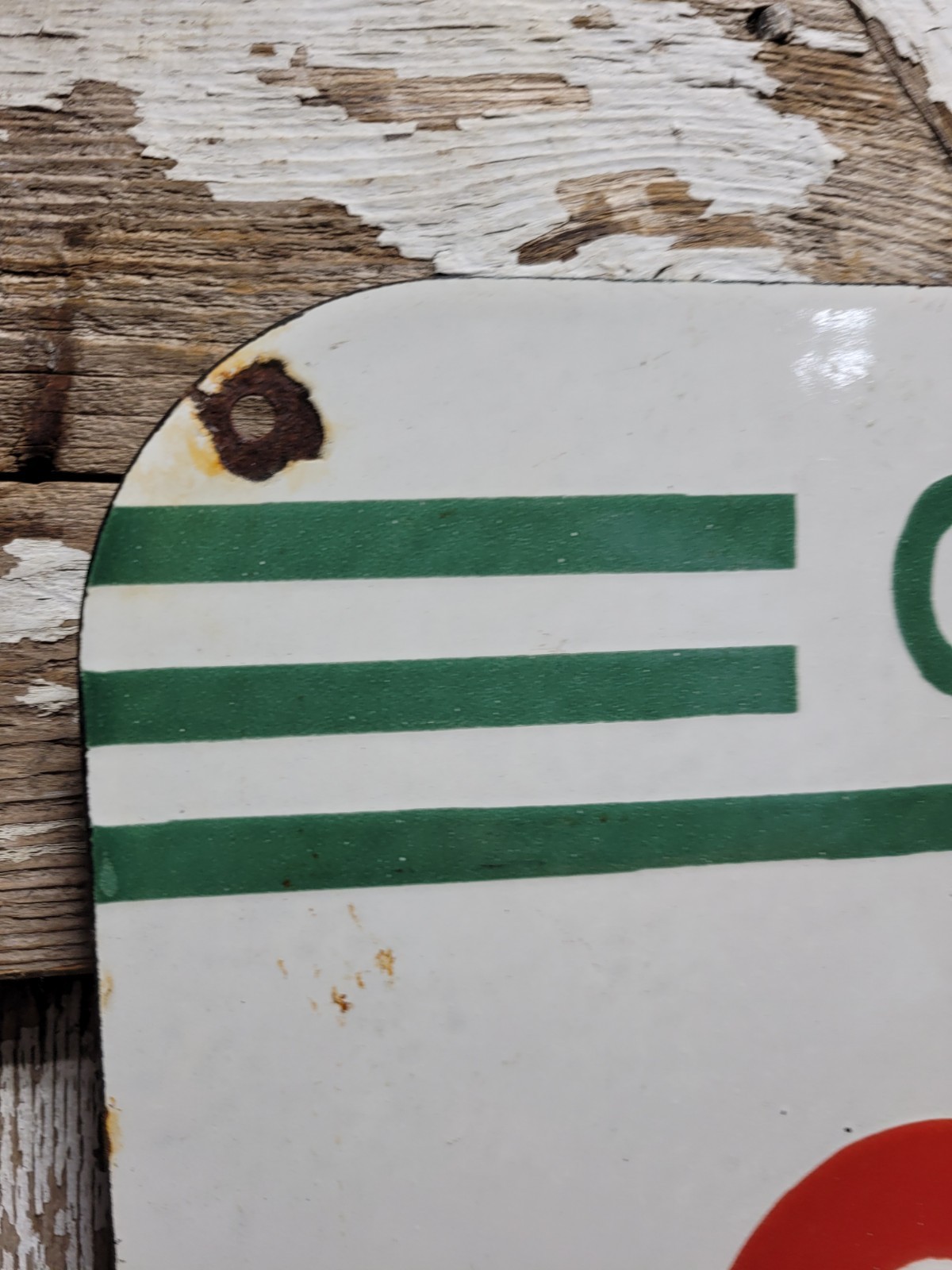 VINTAGE CITIES SERVICES PORCELAIN SIGN OLD GAS STATION RESTROOM BATHROOM TOILET