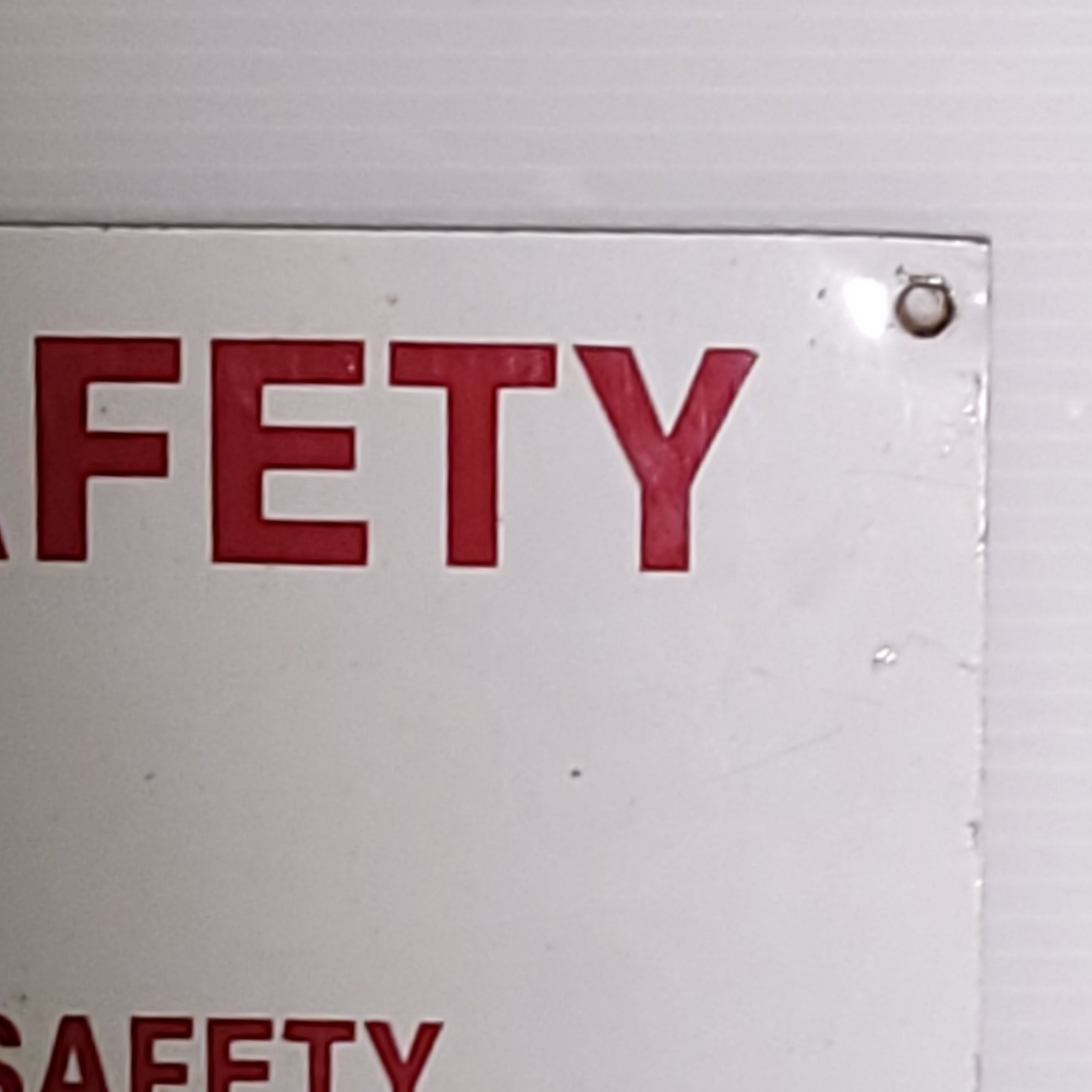 Vintage DRILLING SAFETY Industrial Aluminum Metal Sign Original