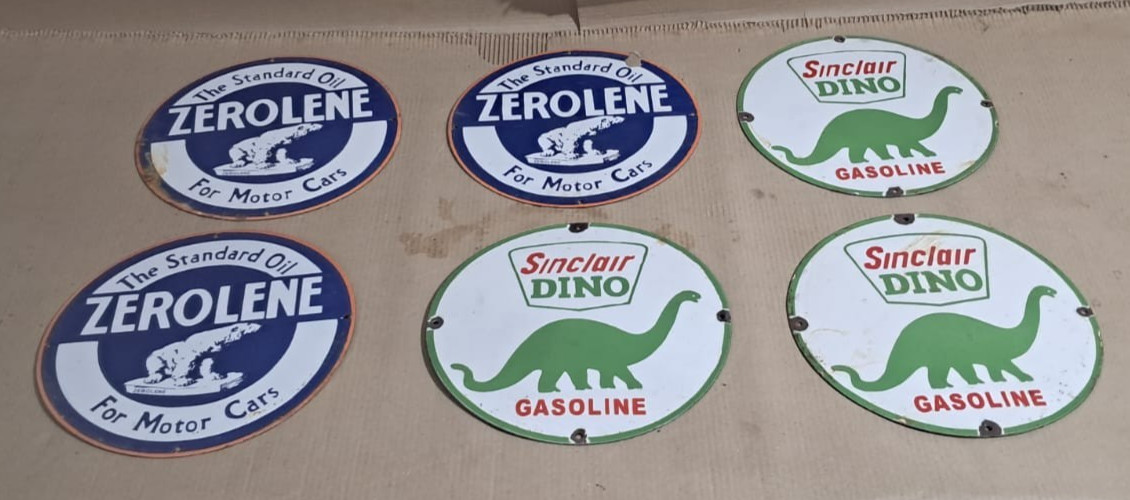 6 Porcelain Enamel Sign 12 x 12 Inches. More Details in Description,