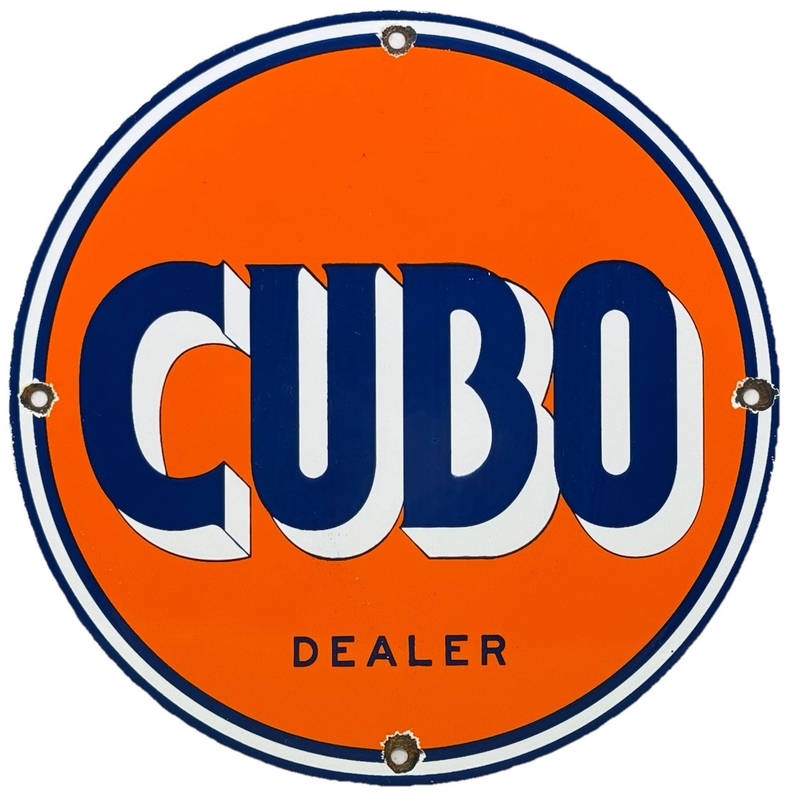 VINTAGE CUBO CIGAR PORCELAIN SIGN GAS STATION OIL PUMP GULF GASOLINE TOBACCO