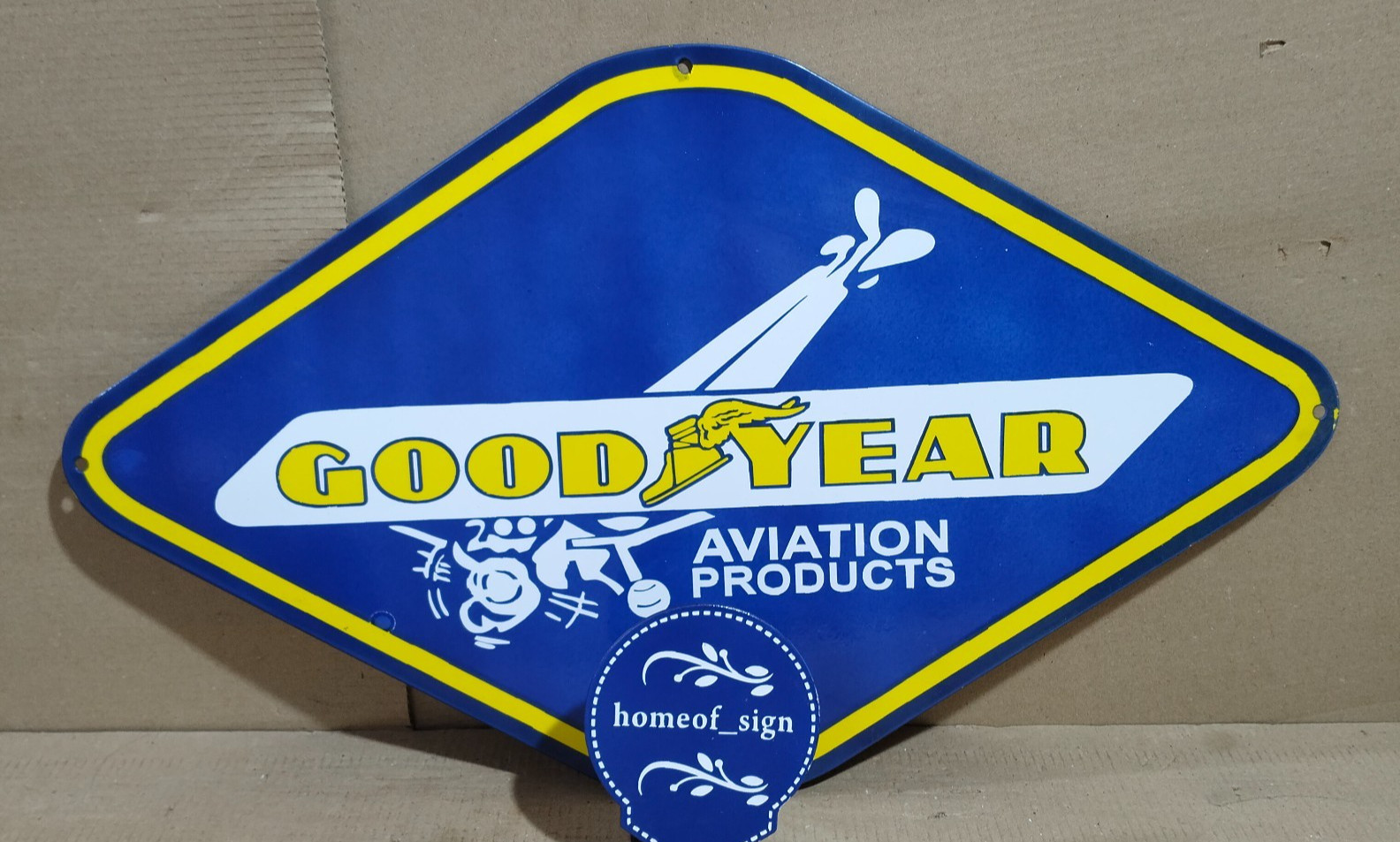 Good Year Aviation Products Porcelain Enamel Sign 30 x 18 Inches 1 Sides