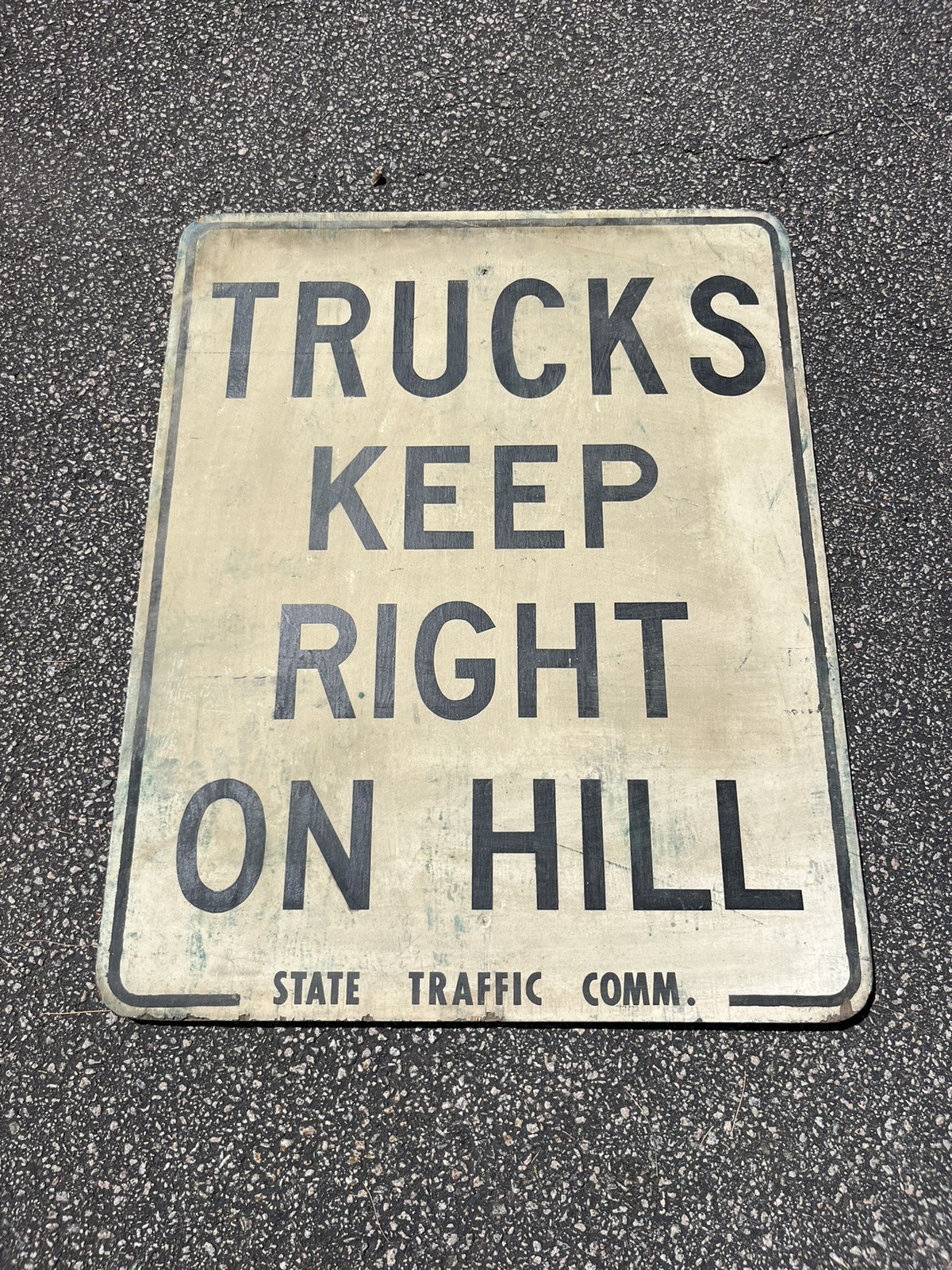 Vintage Wooden Trucks Road Sign