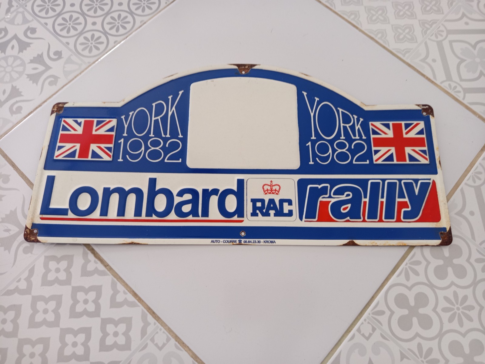 Lombard RAC Rally York 1982 Replica Metal Plate – 0.5mm Steel – Blank Number