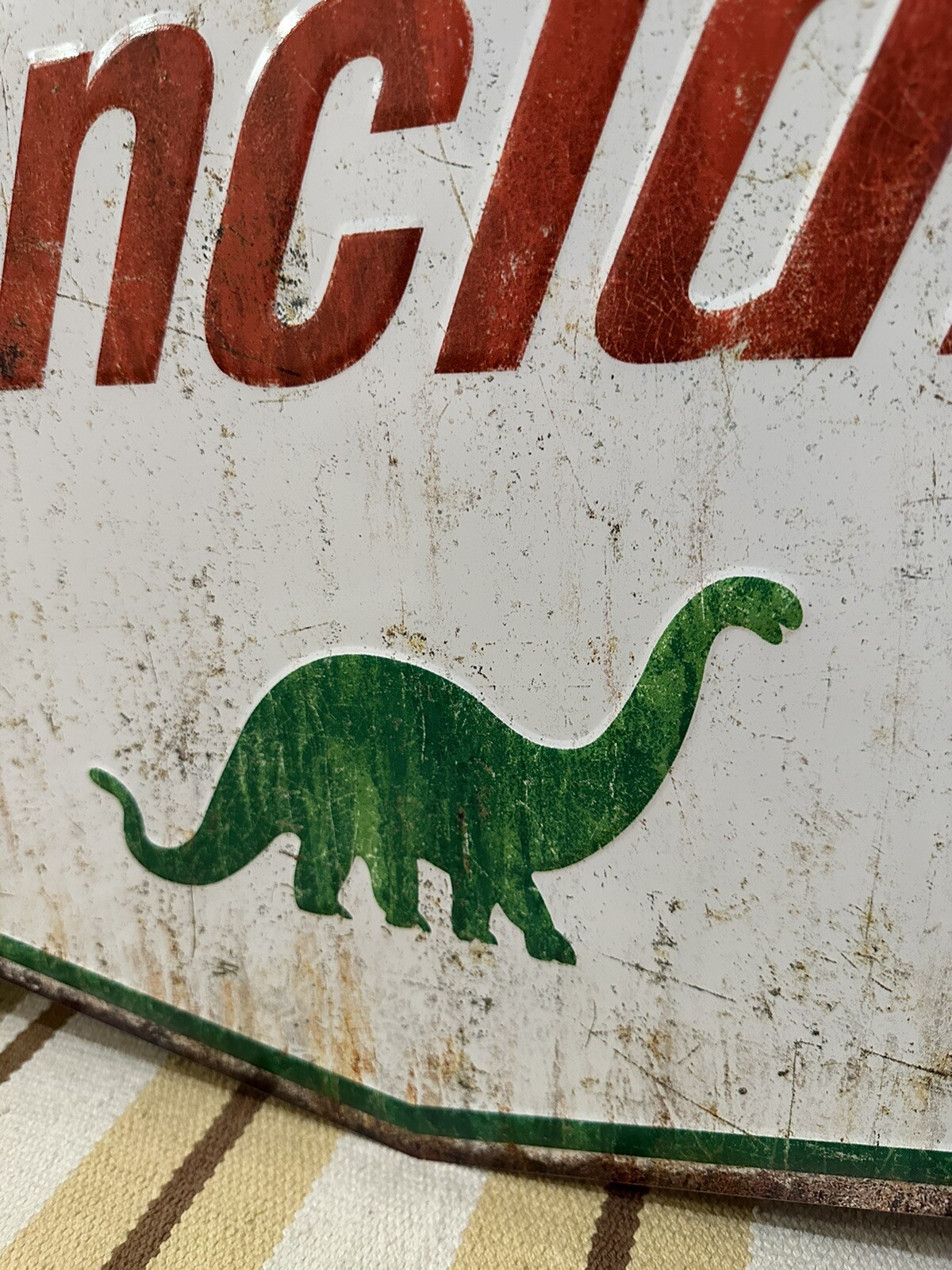 Sinclair Dino Gasoline Metal Sign Garage Vintage Style Wall Decor Tools Oil
