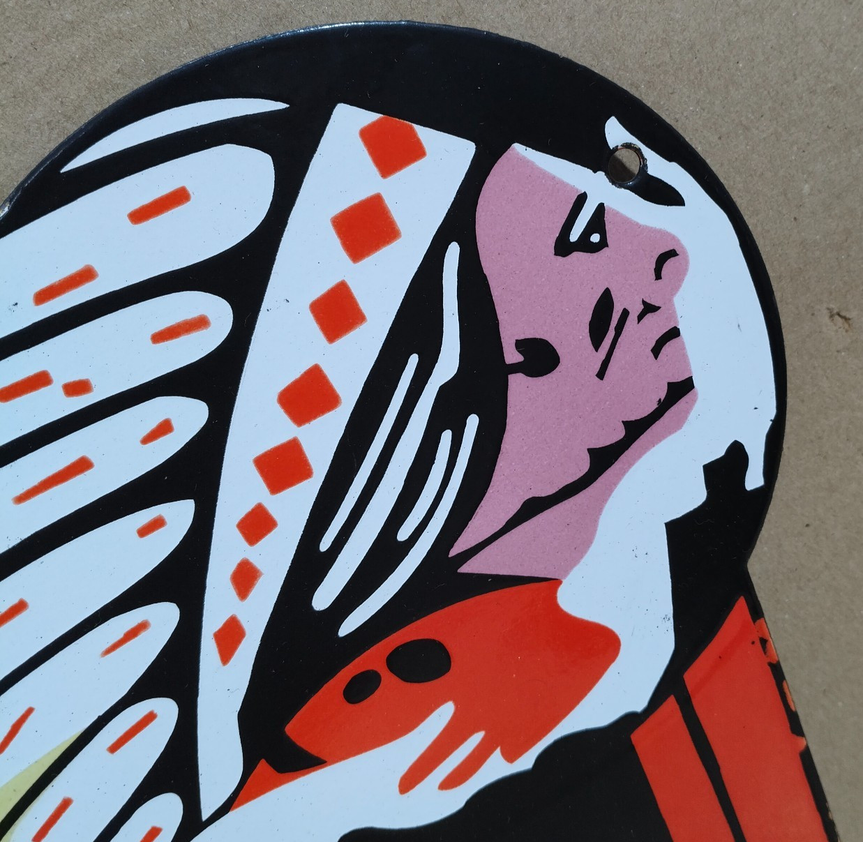 Indian Motorcycles Porcelain Enamel Sign 24 x 18 Inches 1 Sided