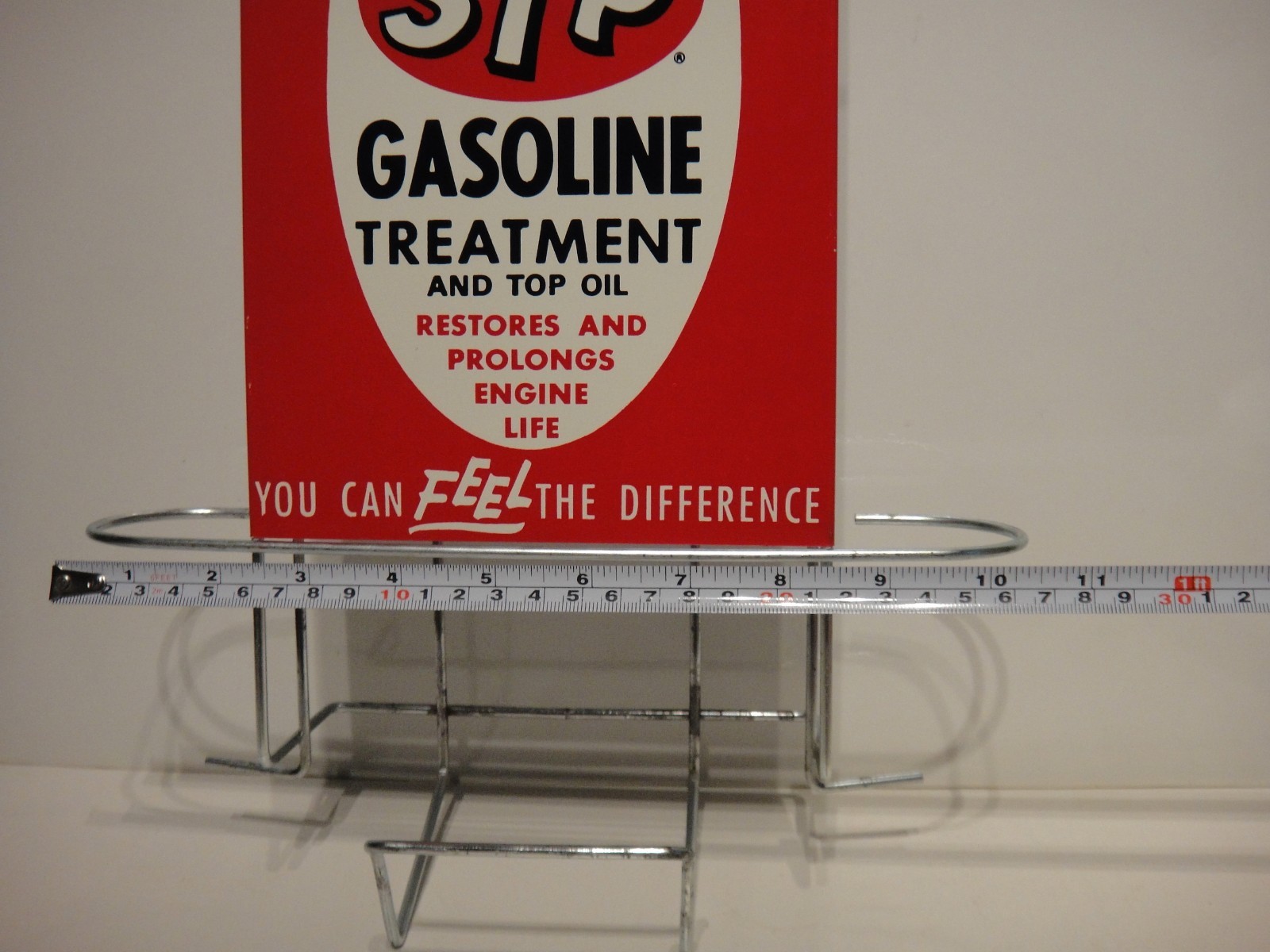 Vintage STP Gas Treatment Station Island Can Display Rack With Sign NOS Original