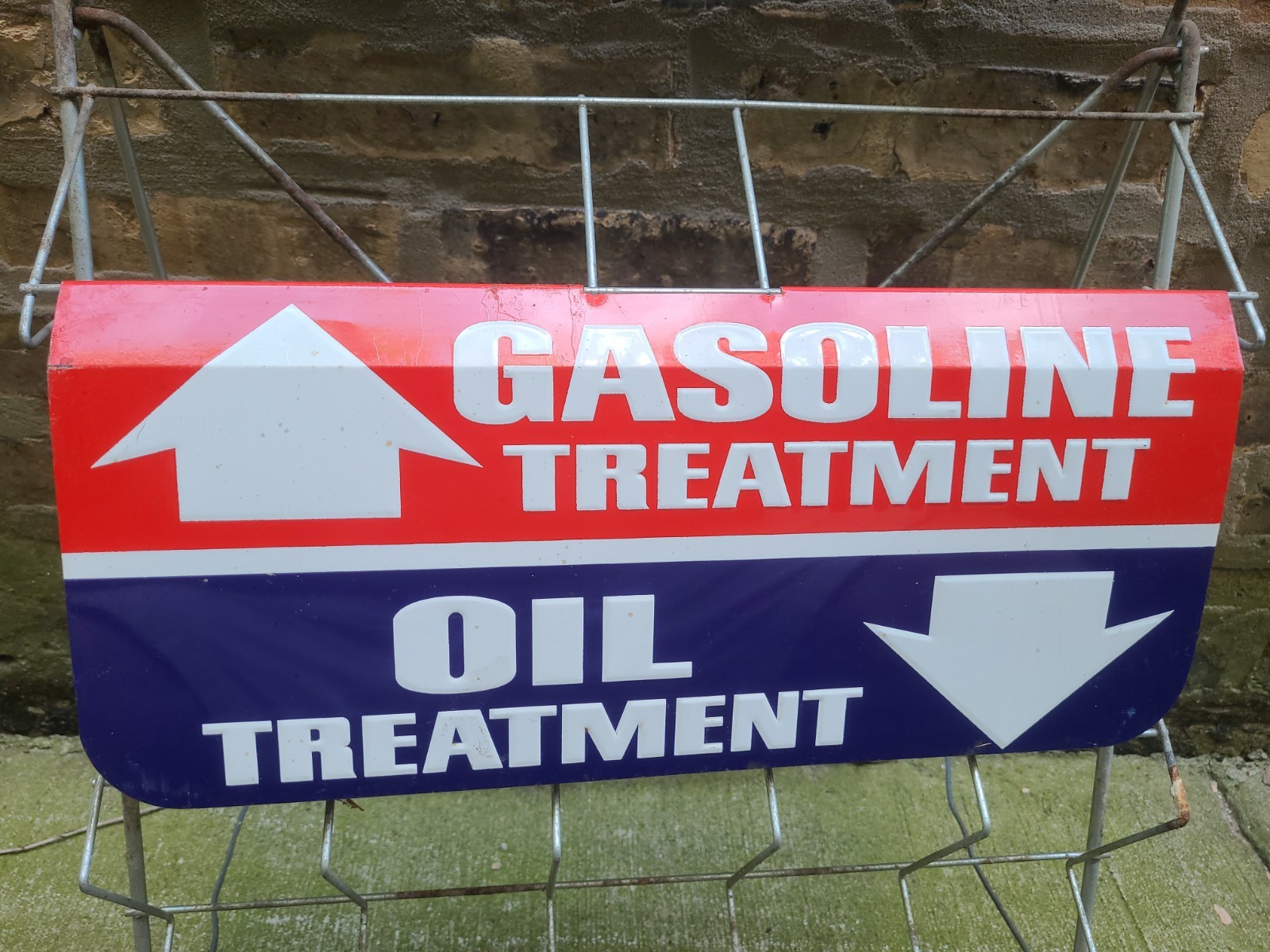 Vintage STP oil can display Rack Gas & Oil