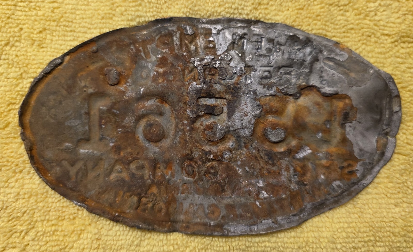 Vintage Shell Oil Company Metal Gas Pump Tag RARE