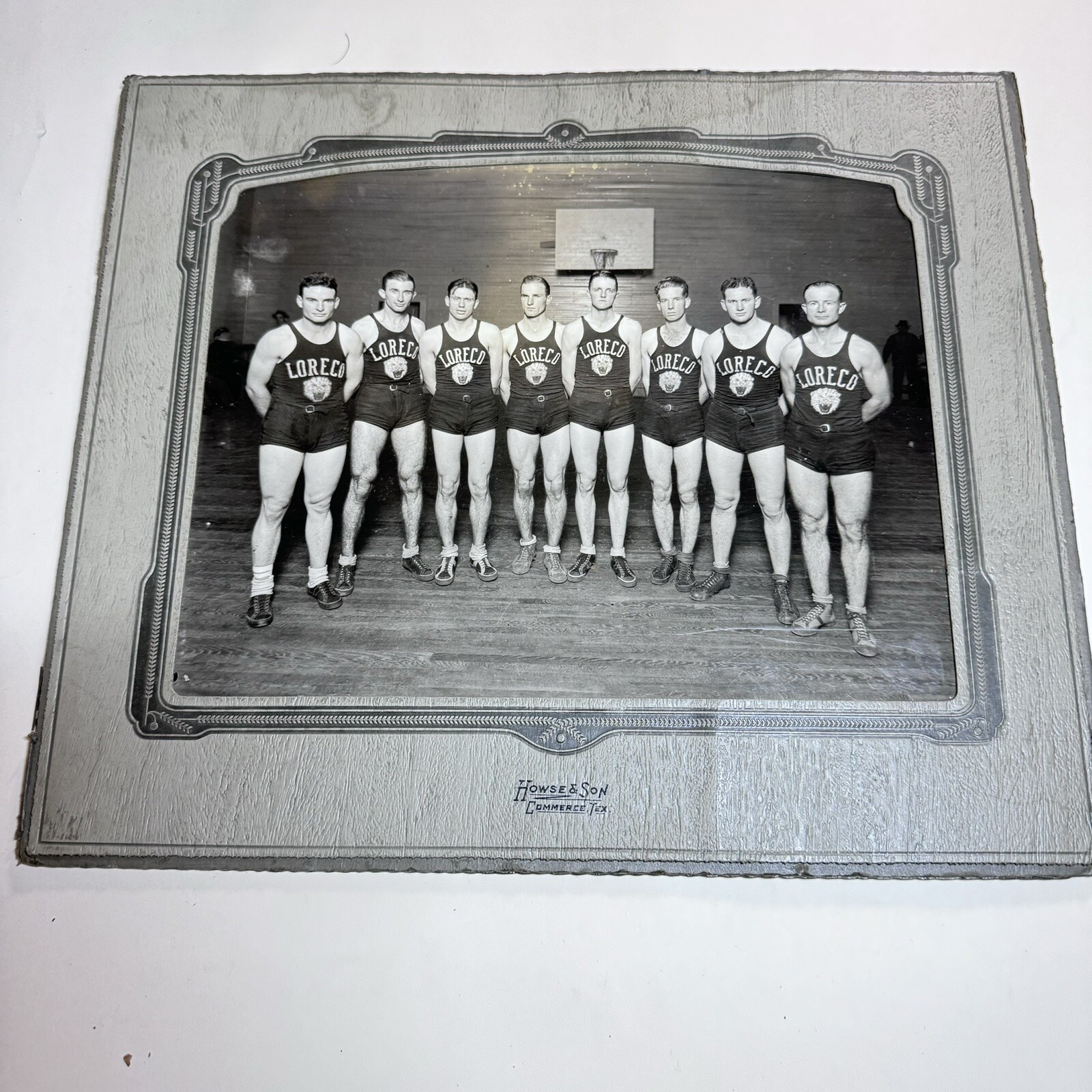 1930s Loreco Oil Louisiana Oil & Refining Company Basketball Team Photograph