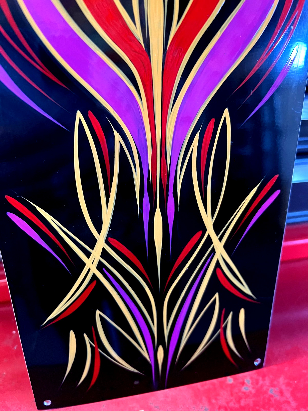 PINSTRIPED Panel Hot Rat Rod KUSTOM KULTURE Garage Sign Art Original Custom Shop