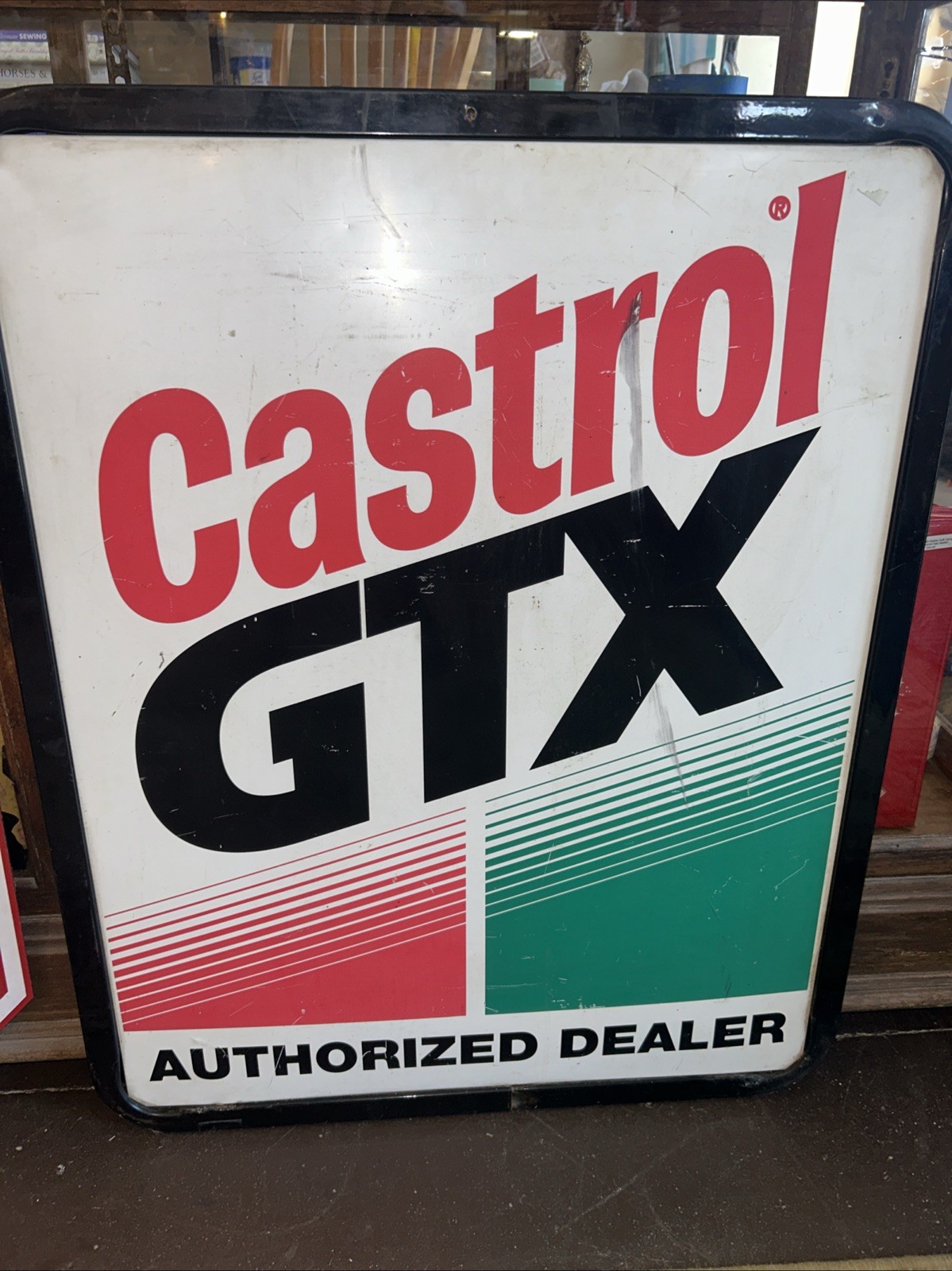 Rare Castrol GTX Super Multi-Grade Motor Oil Metal Large Dealer Sidewalk Sign