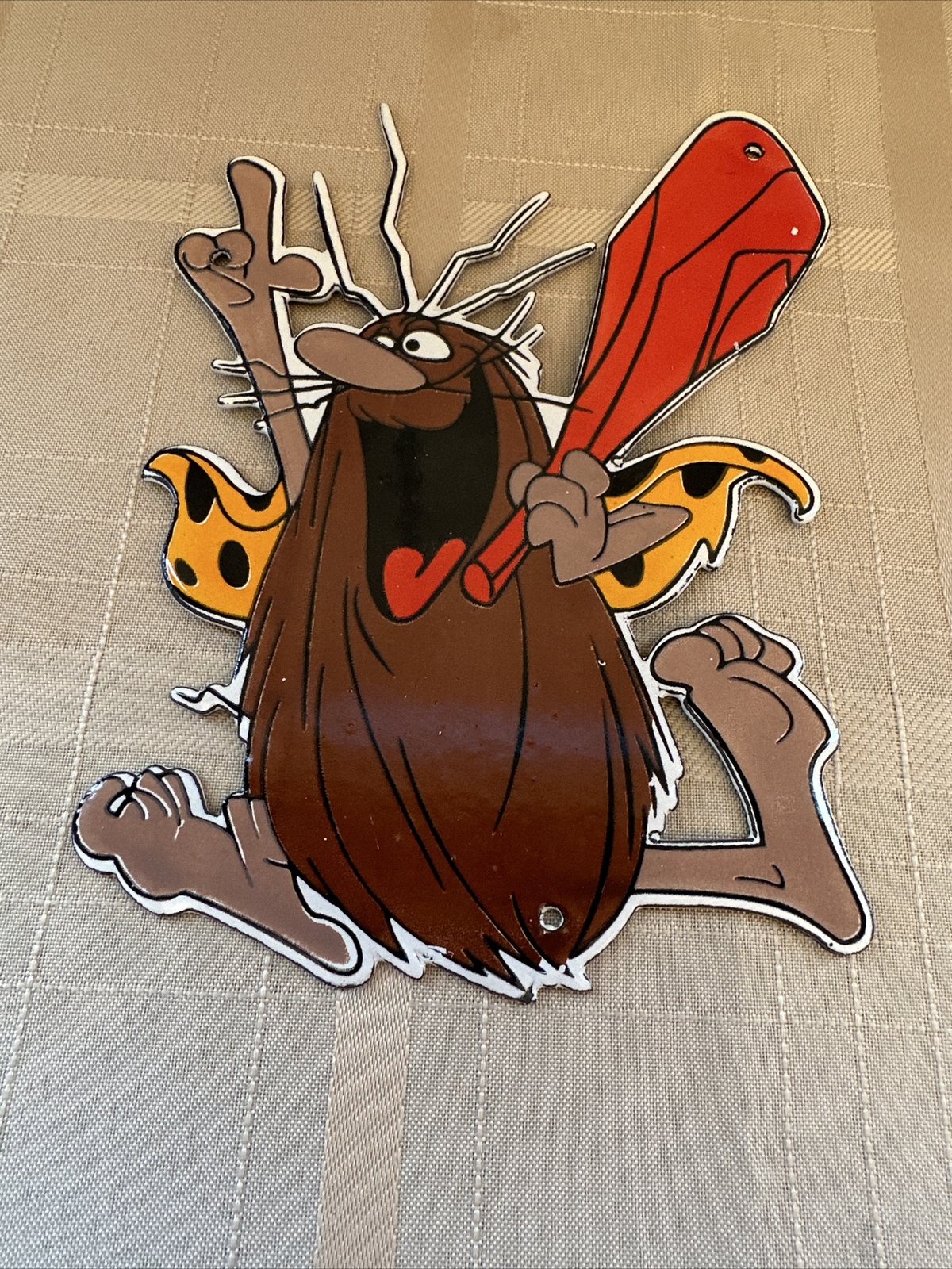 Porcelain Captain Caveman Enamel Metal Sign (B)