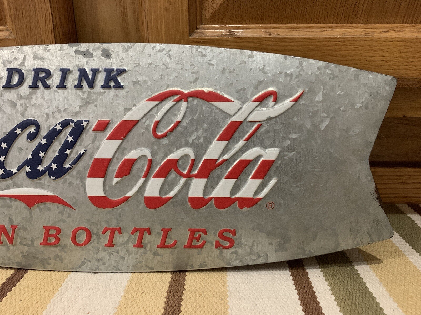 Coca Cola Metal Sign Drink Coke Bottle Vintage Style Garage Gas Oil Wall Decor