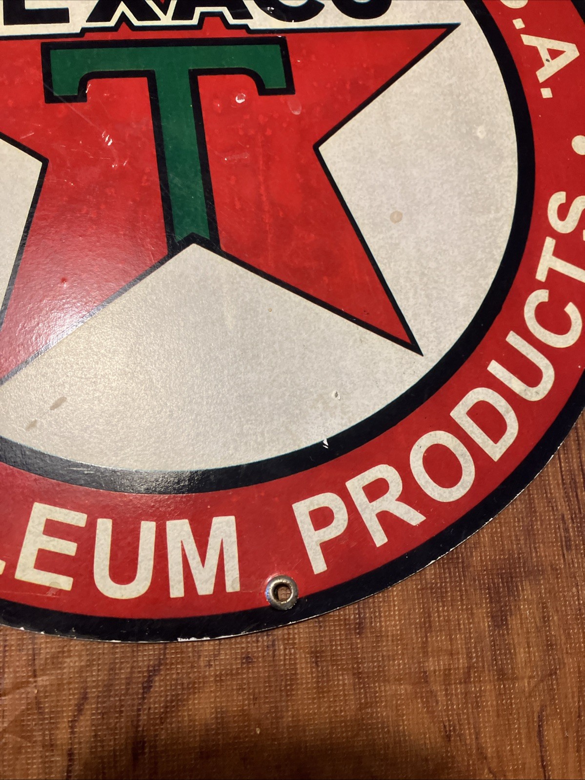 2 Retro Auto & Gas Metal Signs Texaco Red Star T 11” Round & Rt66 10.5”