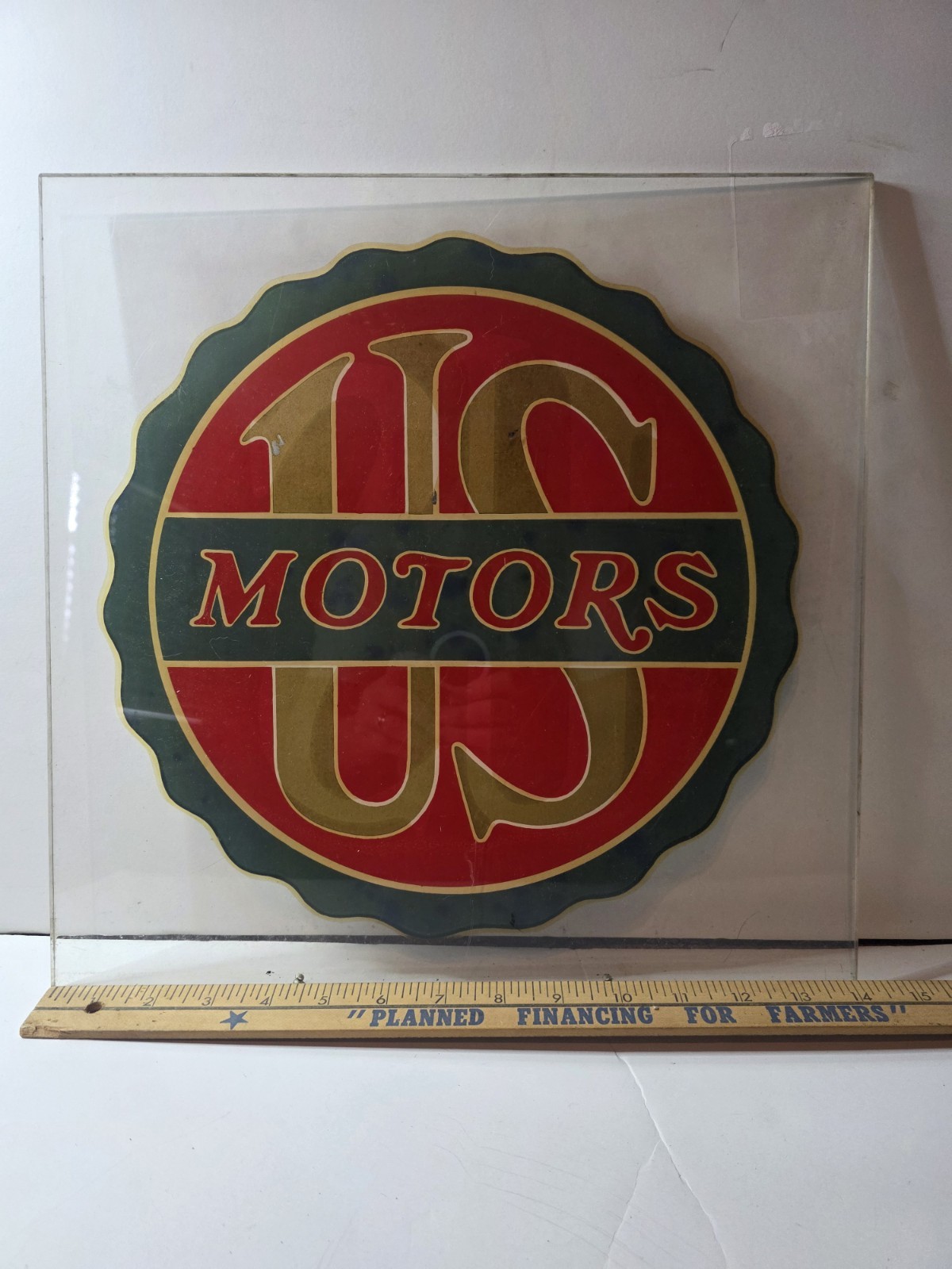 Vintage Plexiglass US Motors Sign