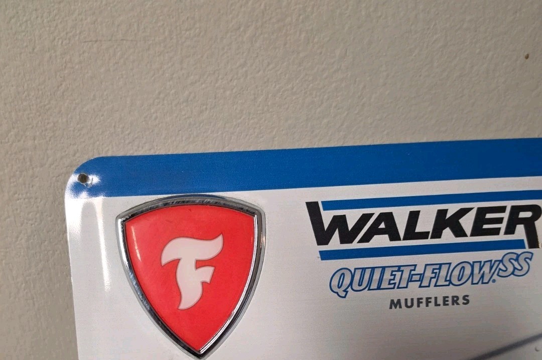 Walker Quiet-Flow Muffler & Firestone Metal 9-Hook Key Holder Sign
