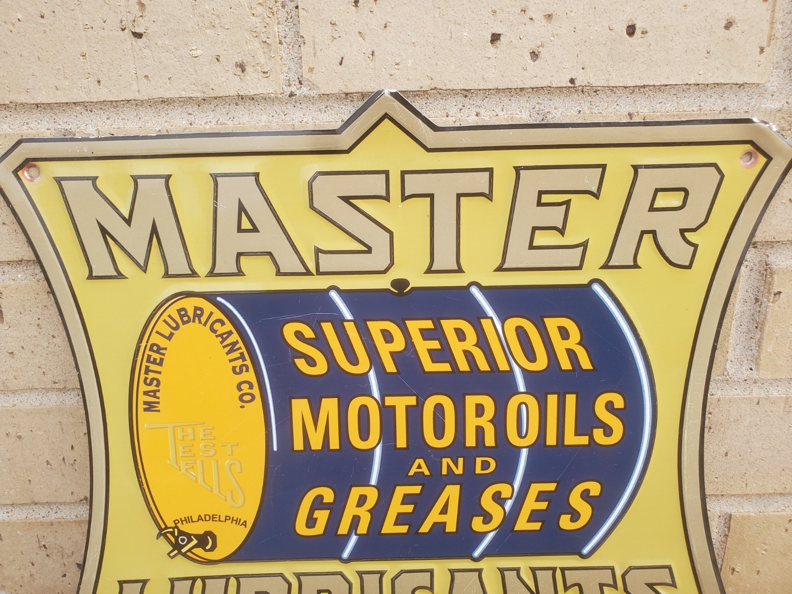 12″ X 14″ Metal Sign Master Lubricants Philadelphia Motor Oils & Grease